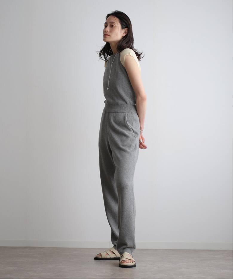 CLANE HALTER NECK KNIT ALL IN ONE 161125252（つなぎ  
