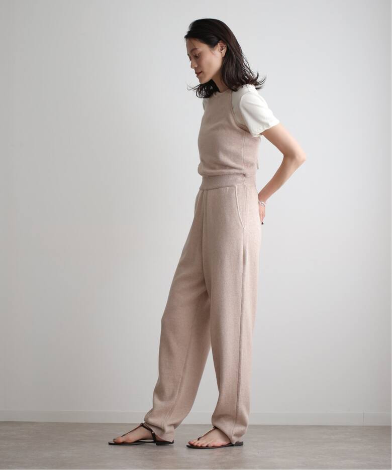 CLANE HALTER NECK KNIT ALL IN ONE 161125252（つなぎ 