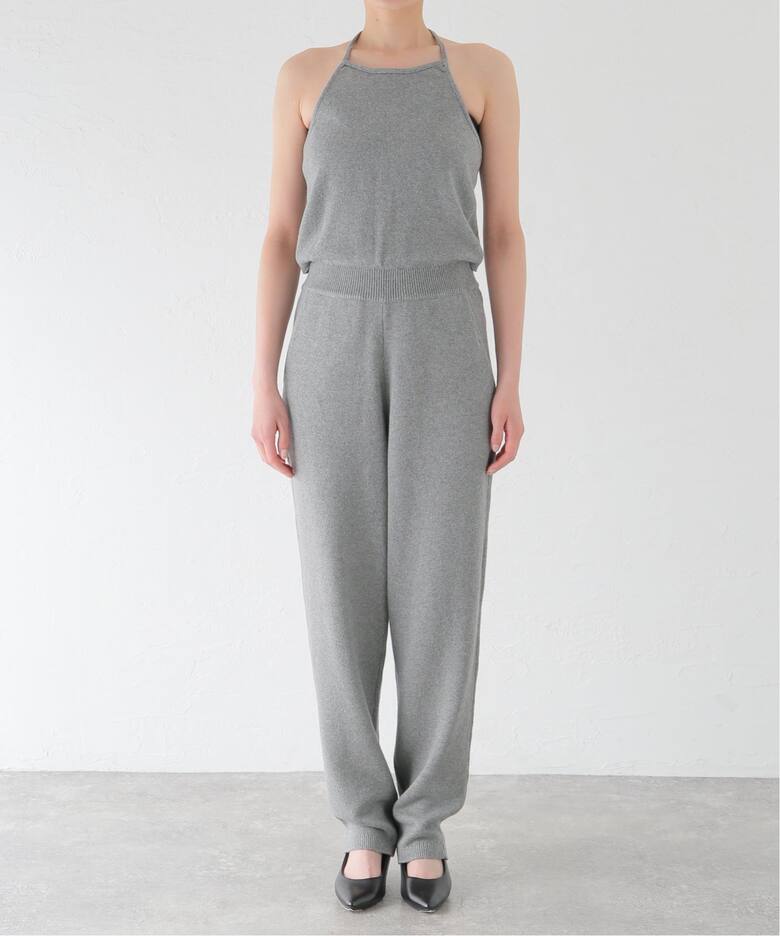 CLANE HALTER NECK KNIT ALL IN ONE 161125252（つなぎ 