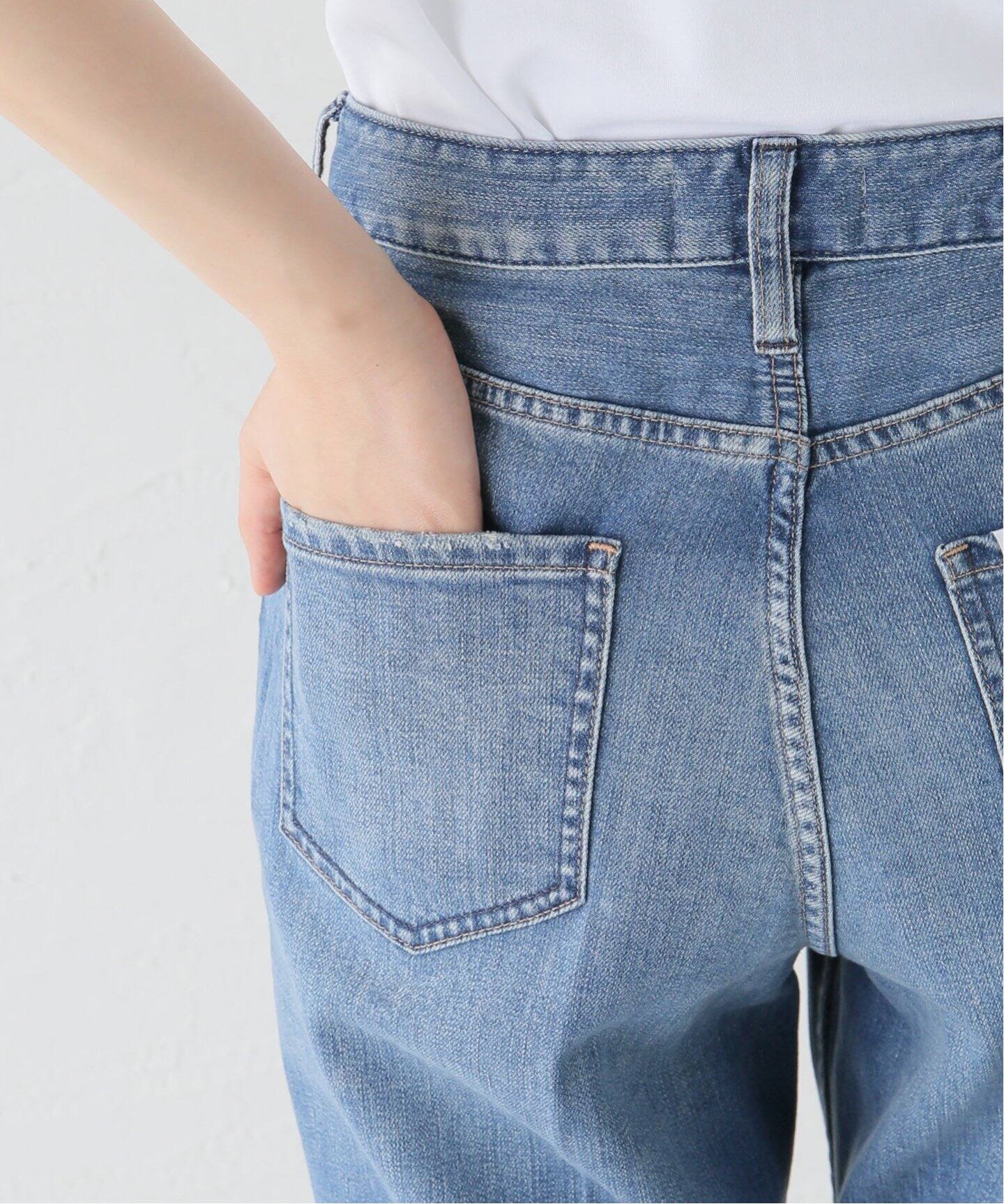 LaTotalite ラトータリテ　今季　ハイウエストデニムパンツ セール】デニムマリンパンツ（デニムパンツ）｜La TOTALITE