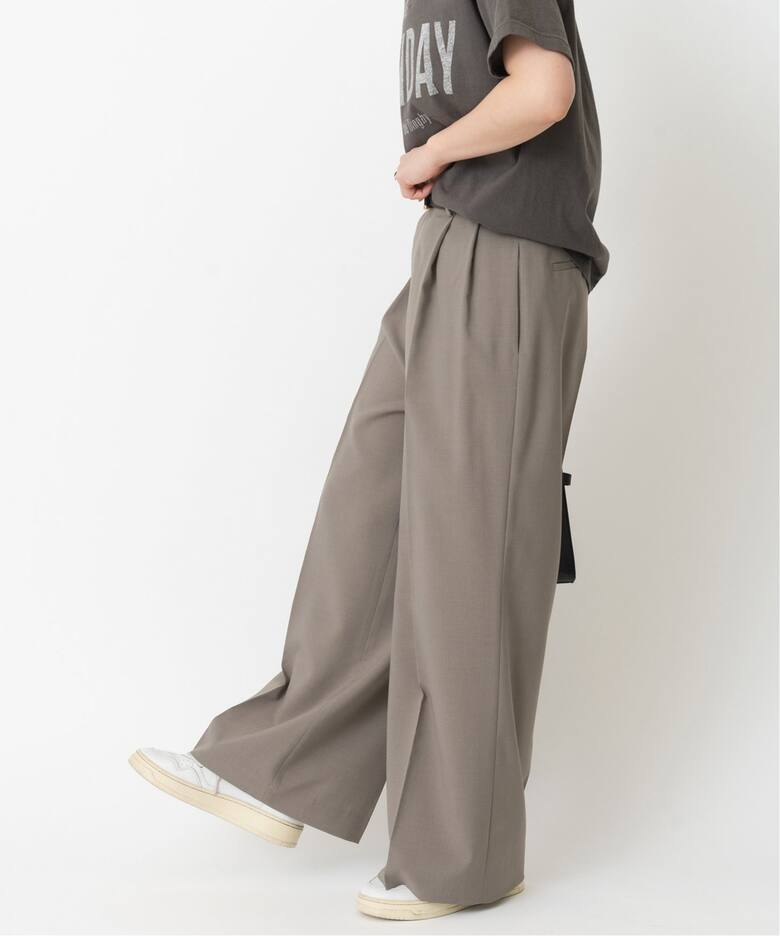 センタープレスワイドパンツ（スラックス）｜Spick and Span  