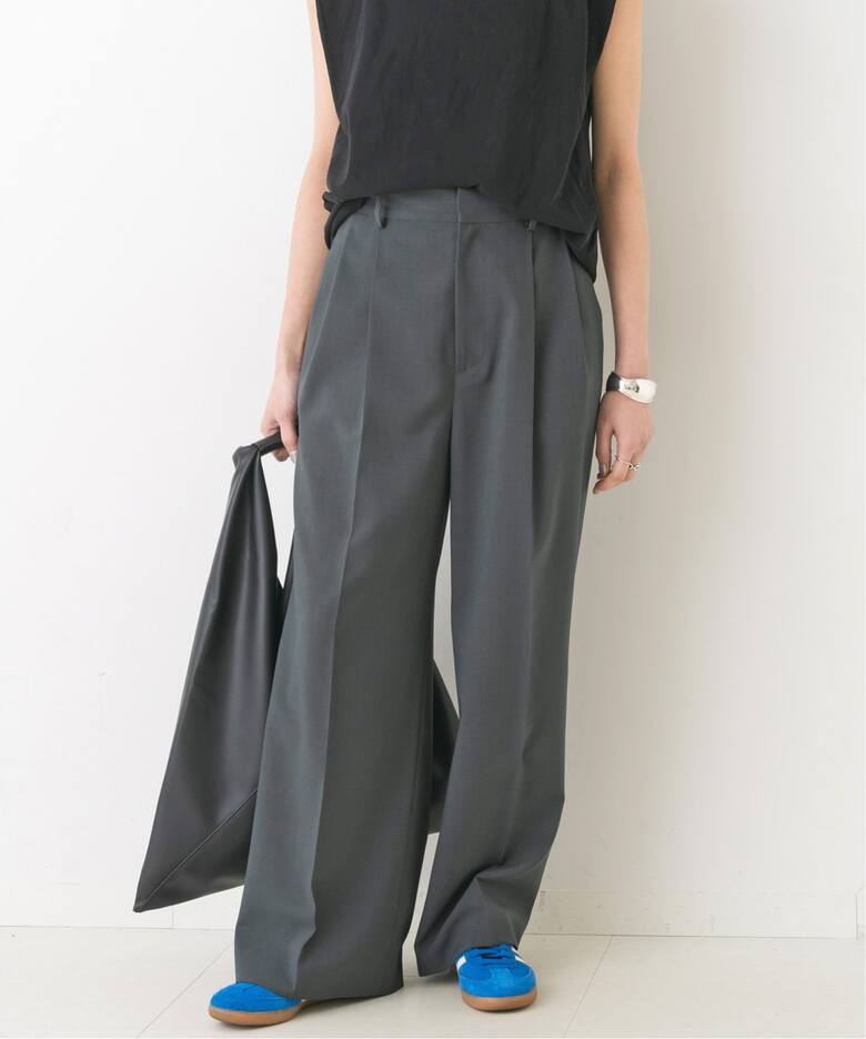 ≪WEB限定追加≫センタープレスワイドパンツ（スラックス）｜Spick and 