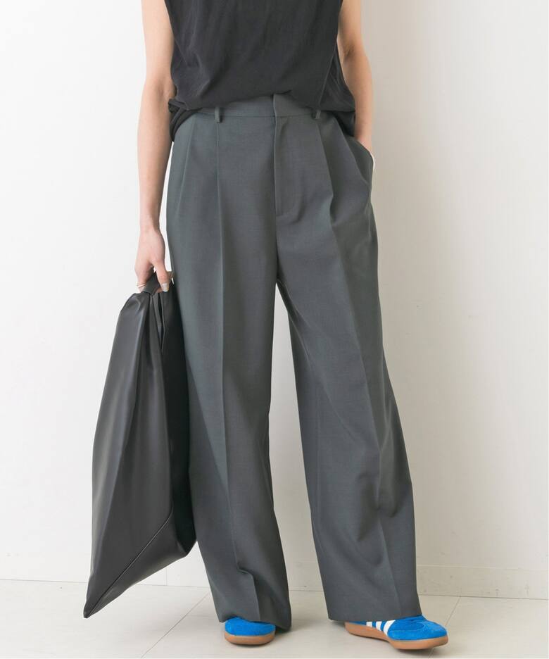 ≪WEB限定追加≫センタープレスワイドパンツ（スラックス）｜Spick and 