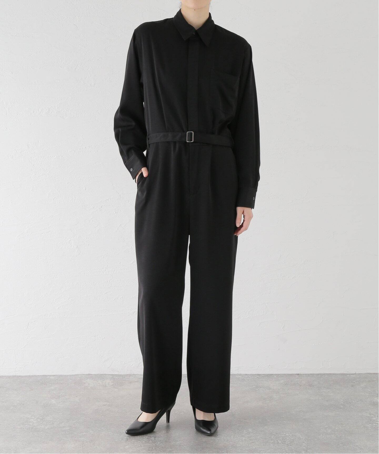 フィルザビル オールインワン ジャンプスーツ パンツ F 黒 ブラック  