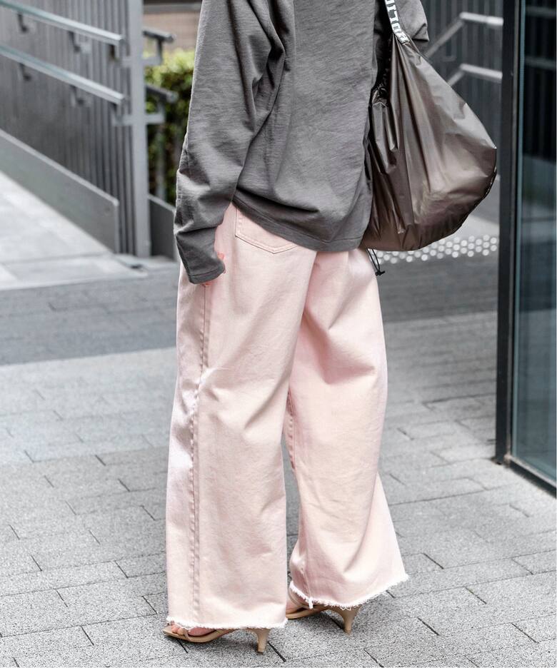 カラーガーメントダイルーズフィットパンツ（スラックス）｜Spick and 
