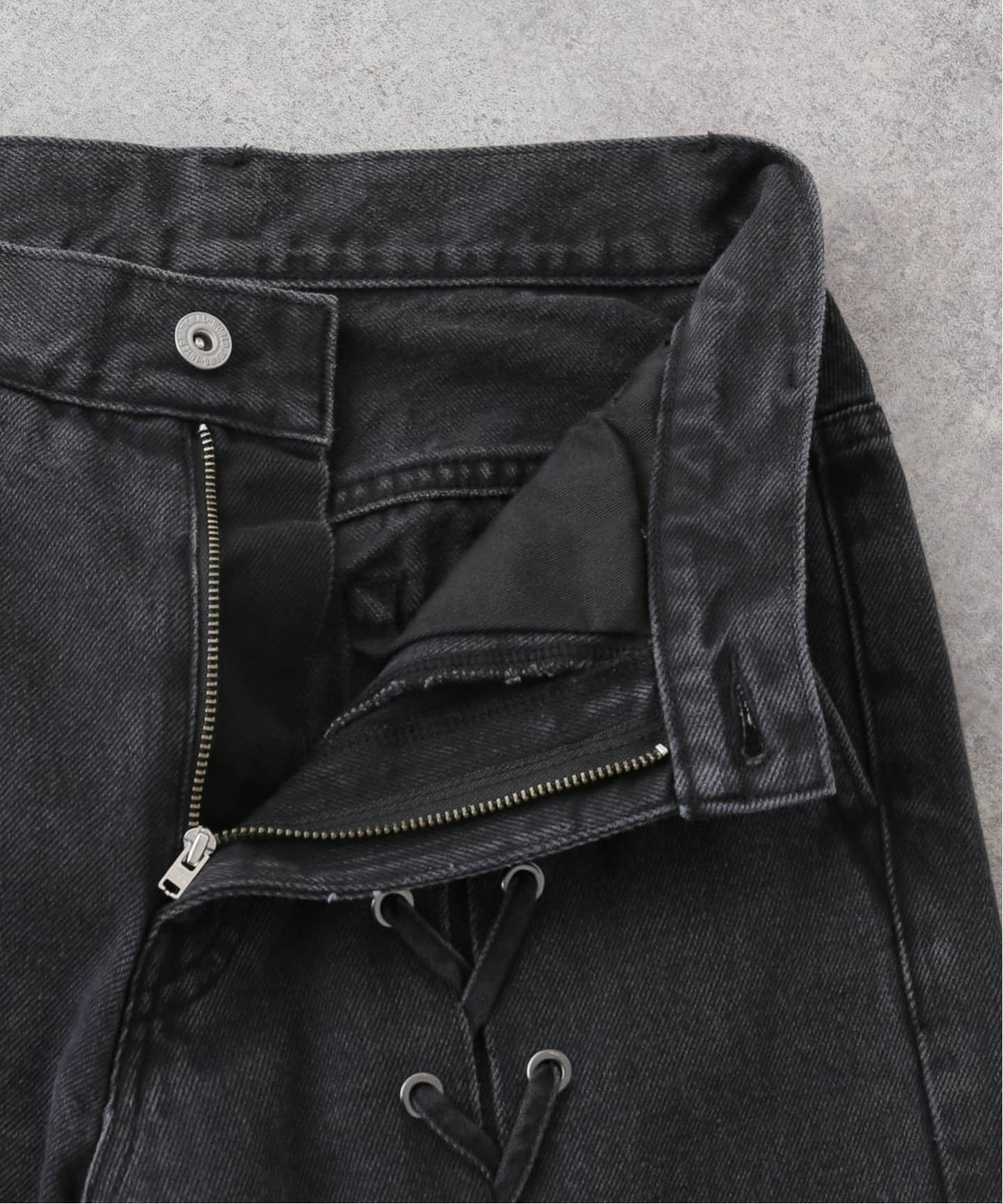 レースアップストレートデニム（デニムパンツ・ジーンズ）｜Spick and