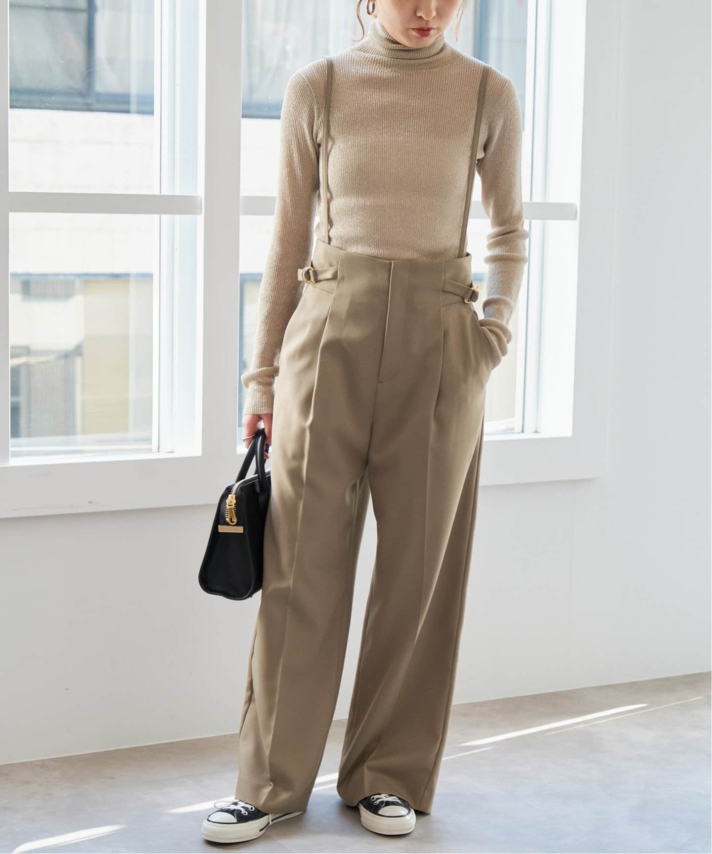 ミドルハイサスペンダー付きパンツ（スラックス）｜Spick and Span