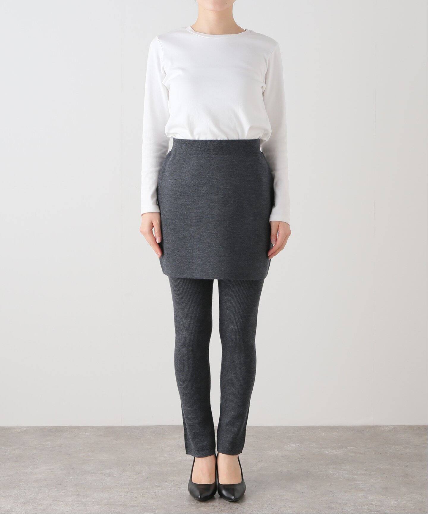 レイヤード ニットスカートパンツ（その他パンツ）｜Spick and Span  