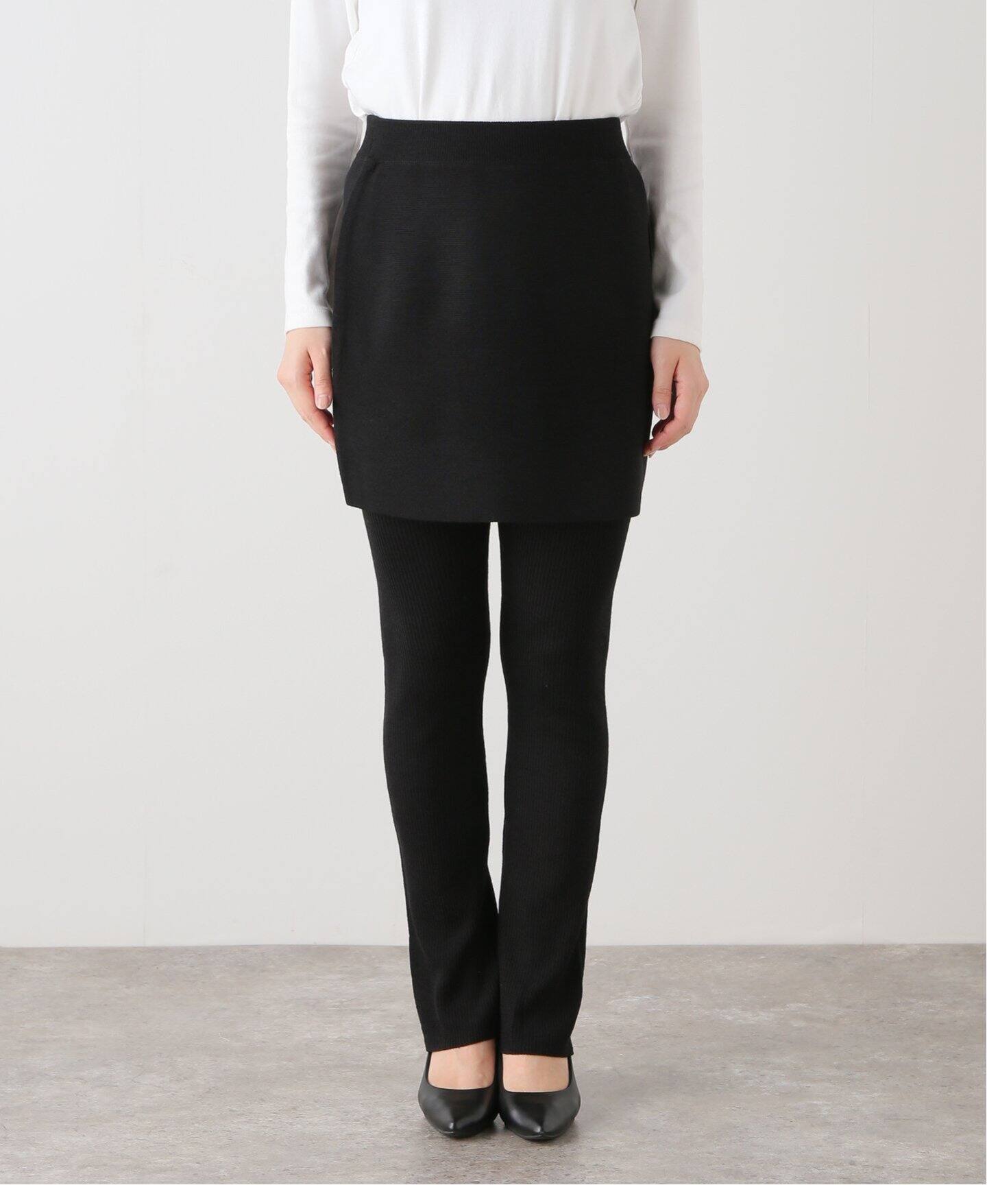 レイヤード ニットスカートパンツ（その他パンツ）｜Spick and Span  