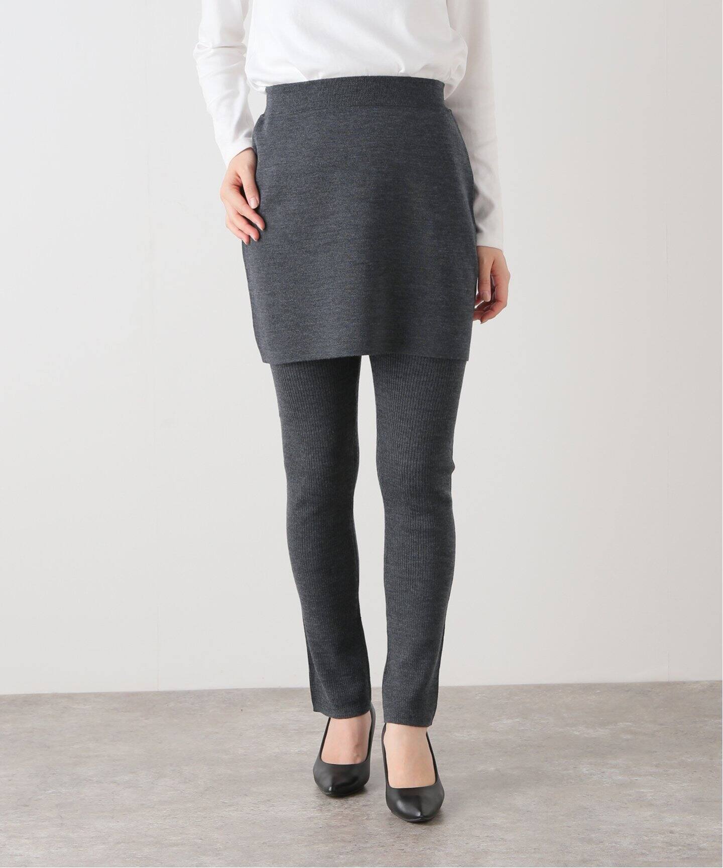 レイヤード ニットスカートパンツ（その他パンツ）｜Spick and Span  