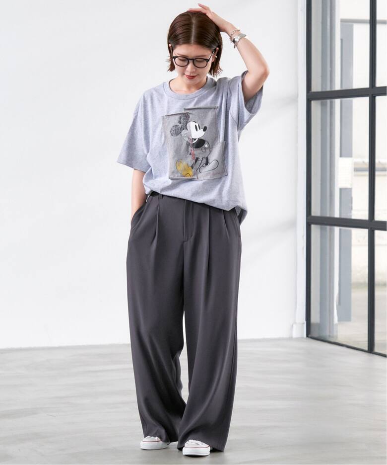 シルキードレープ2タックワイドパンツ（スラックス）｜Spick and Span  