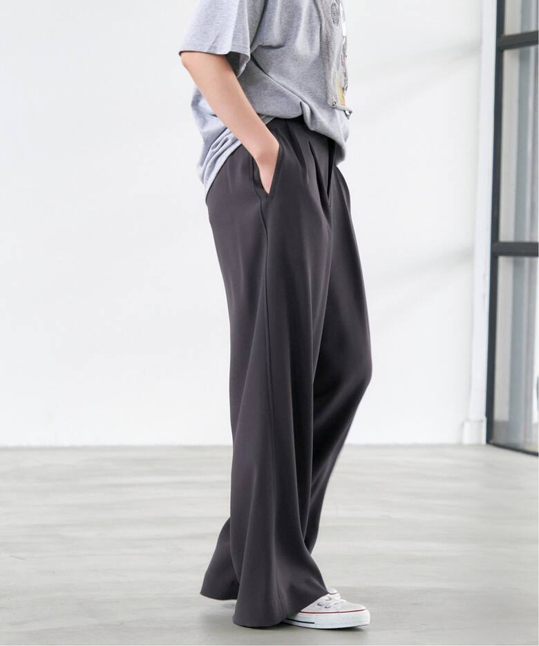 シルキードレープ2タックワイドパンツ（スラックス）｜Spick and Span  