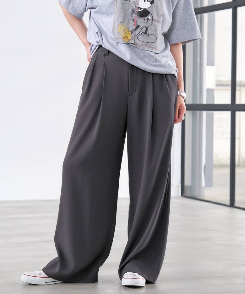 シルキードレープ2タックワイドパンツ（スラックス）｜Spick and Span  