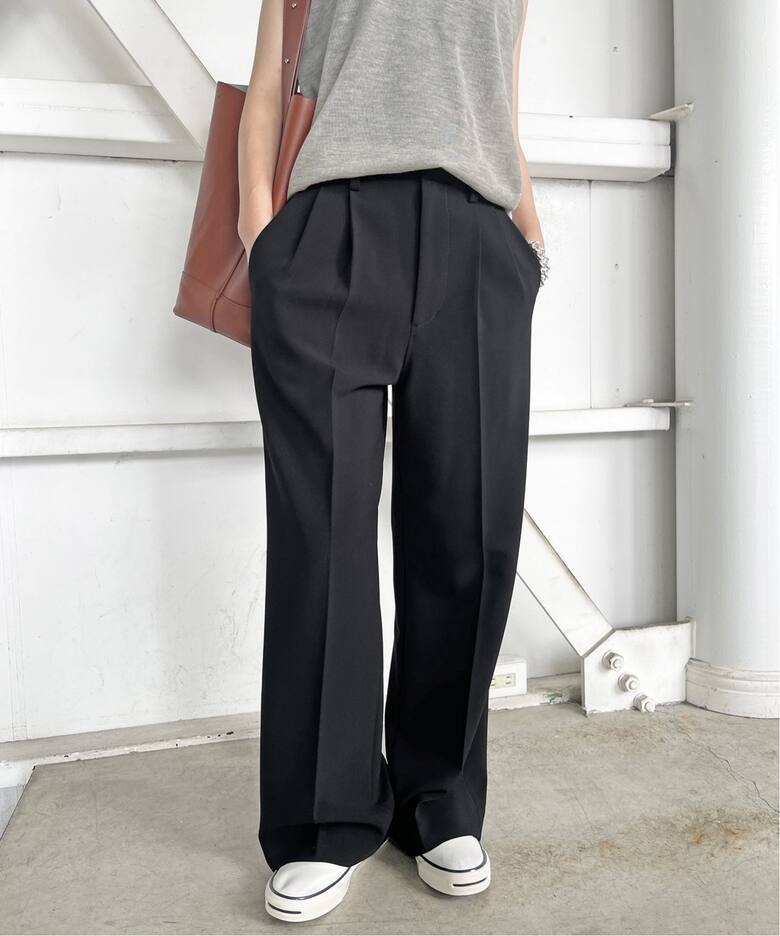 ≪追加≫ダブルクロスツータックパンツ（スラックス）｜Spick and Span  