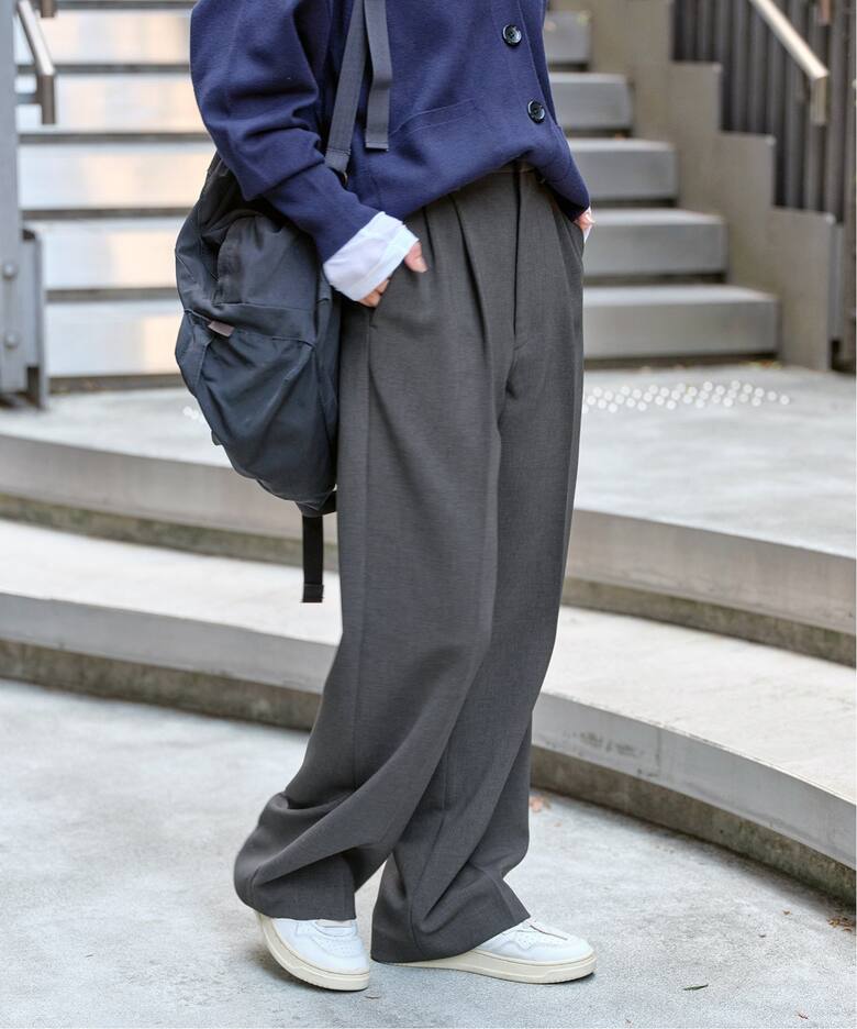 ≪追加≫ダブルクロスツータックパンツ（スラックス）｜Spick and Span  