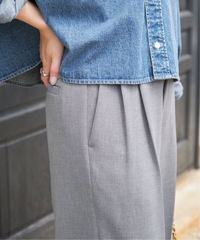 ≪追加≫ダブルクロスツータックパンツ（スラックス）｜Spick and Span  