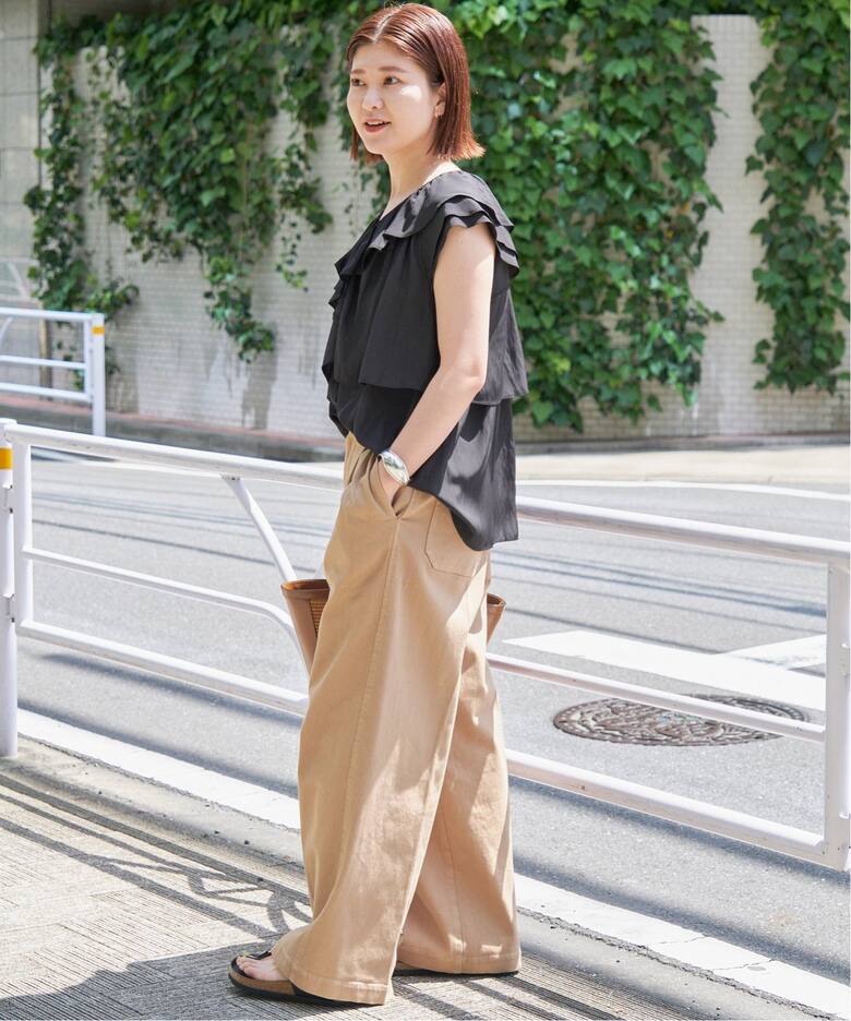 ガーメントダイストレッチワイドパンツ（その他パンツ）｜Spick and  