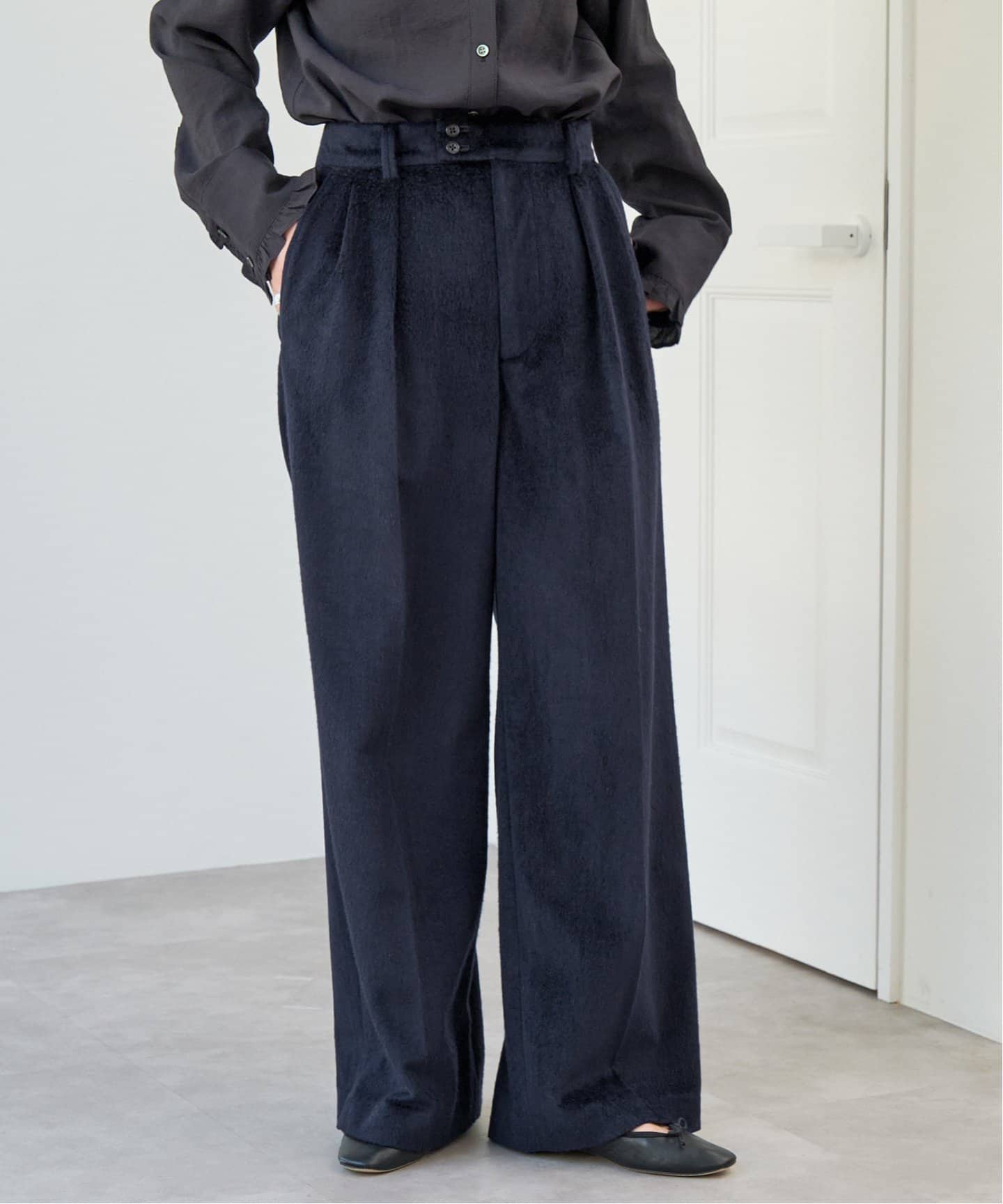 ベロアシャギータックパンツ（スラックス）｜Spick and Span（スピック