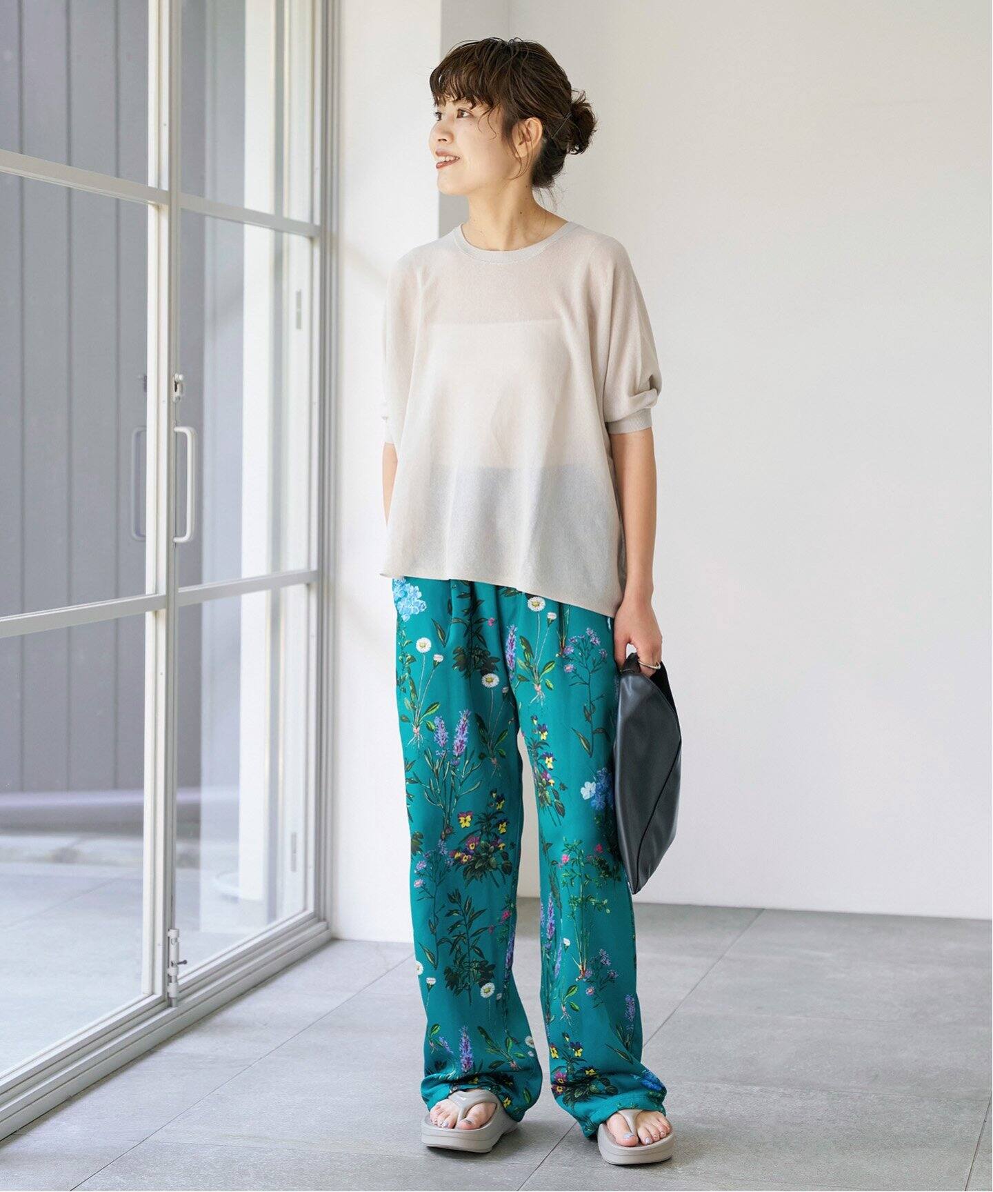 TICCA / ティッカ フラワープリントパンツ 0241416422（スラックス  