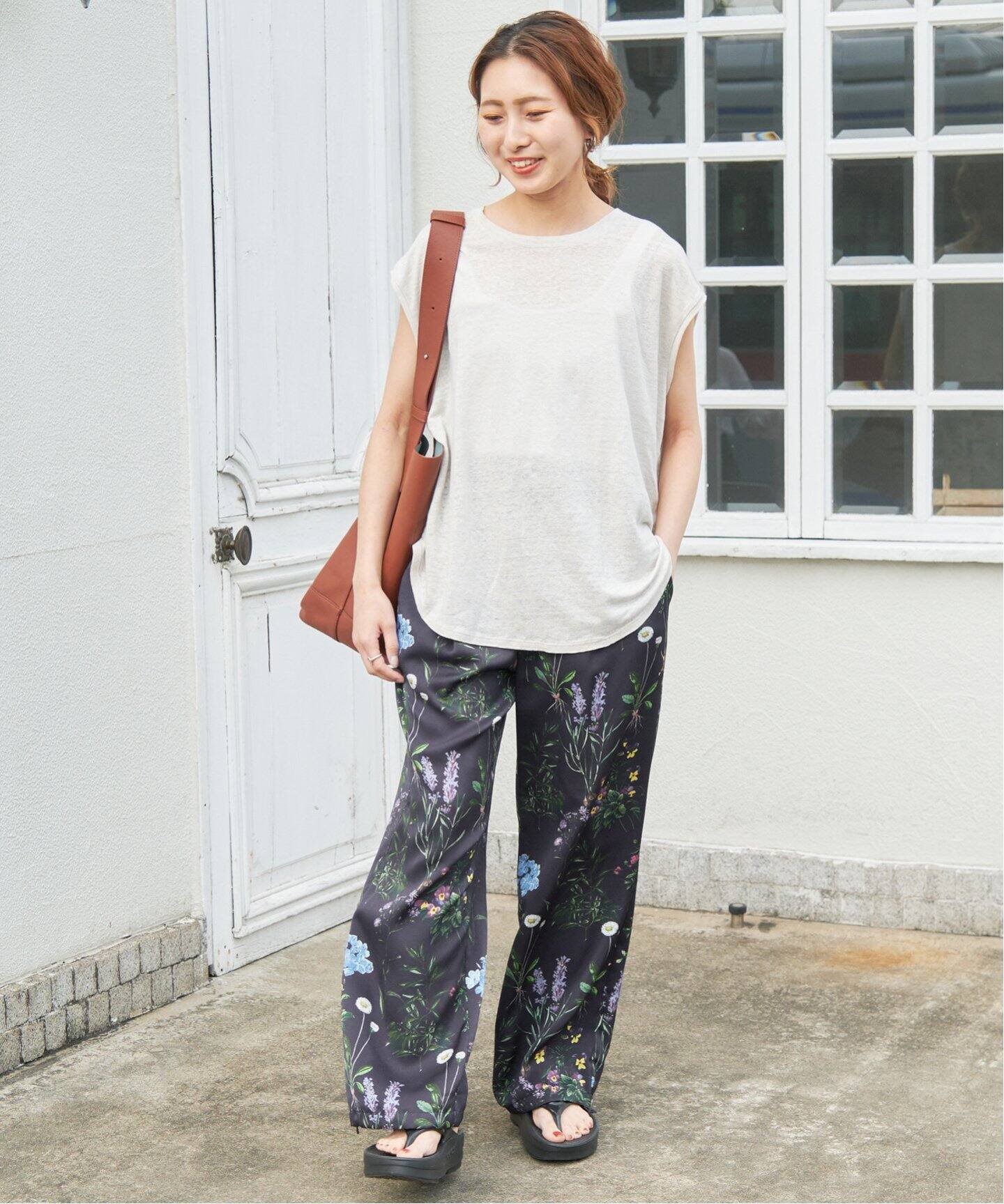 TICCA / ティッカ フラワープリントパンツ 0241416422（スラックス  