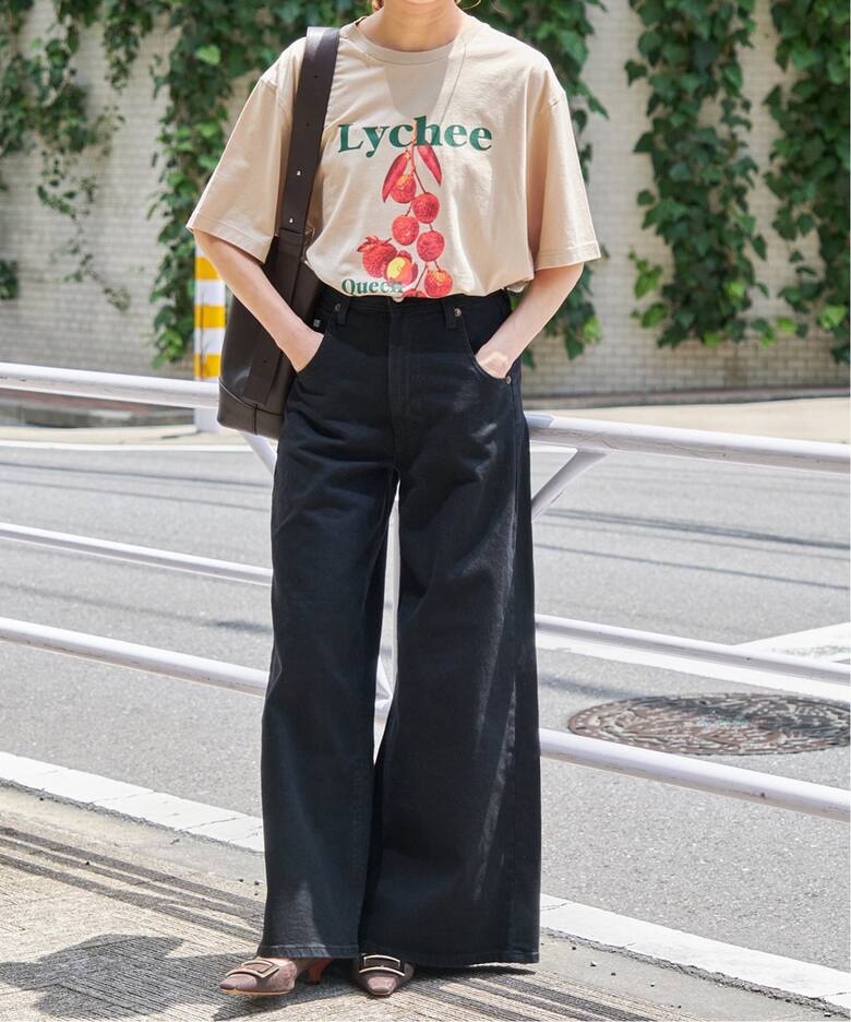 スピックアンドスパン something LISA VINTAGE WIDE （パンツ デニム  