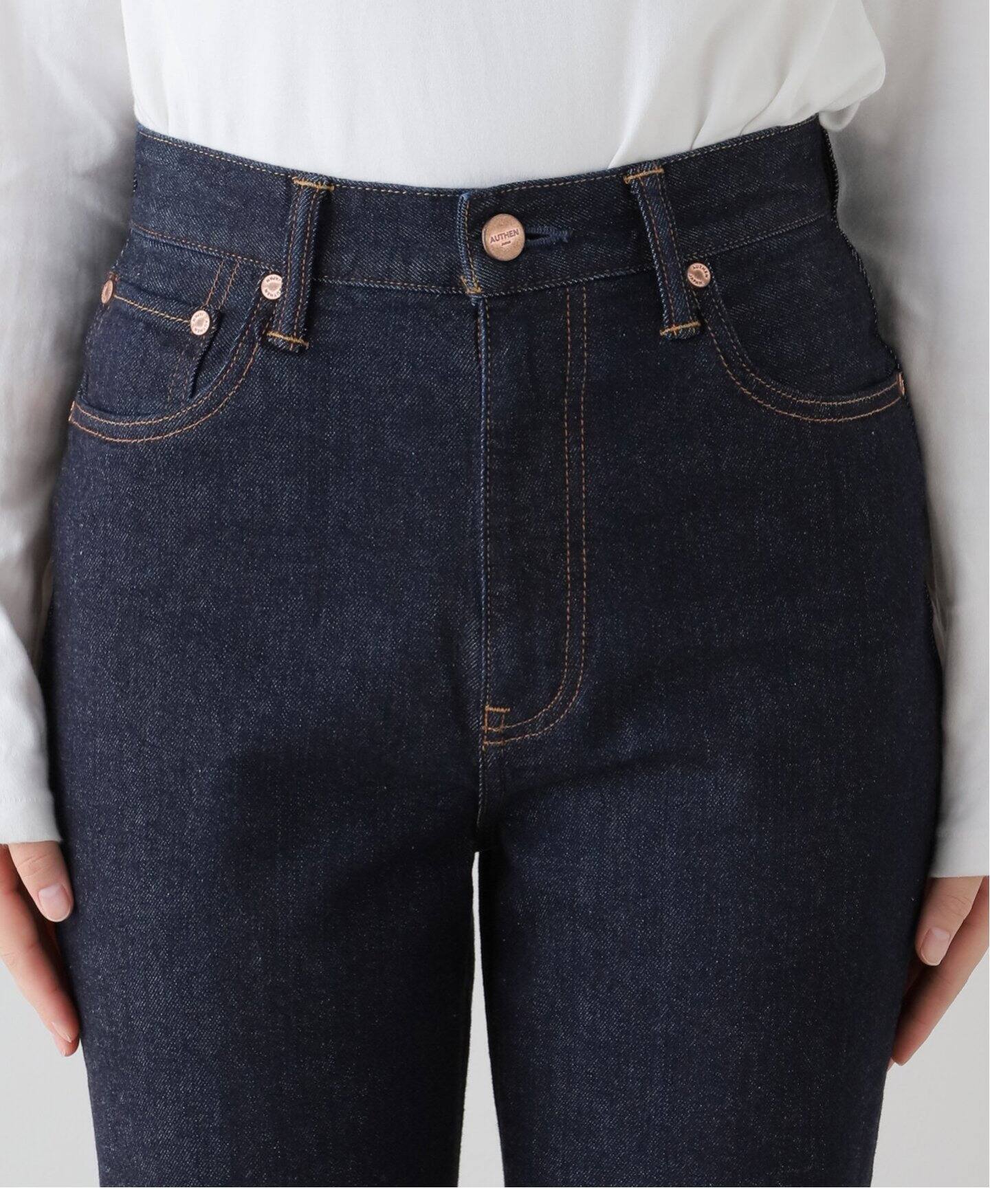NULLUS 布い 24aw Intertwined Belt ボタンフレアデニム