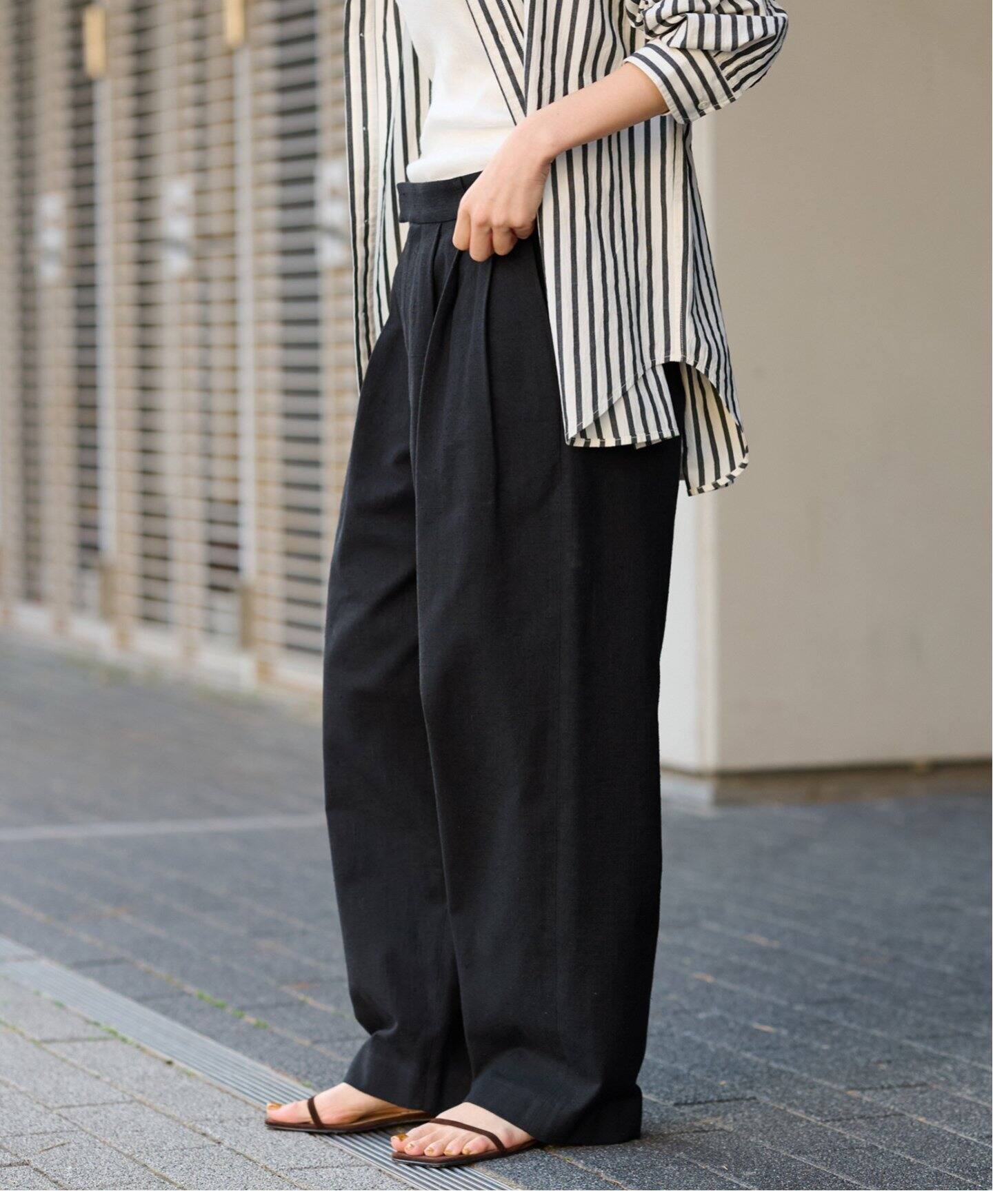 シルク混タックワイドバルーンパンツ（その他パンツ）｜FRAMeWORK  