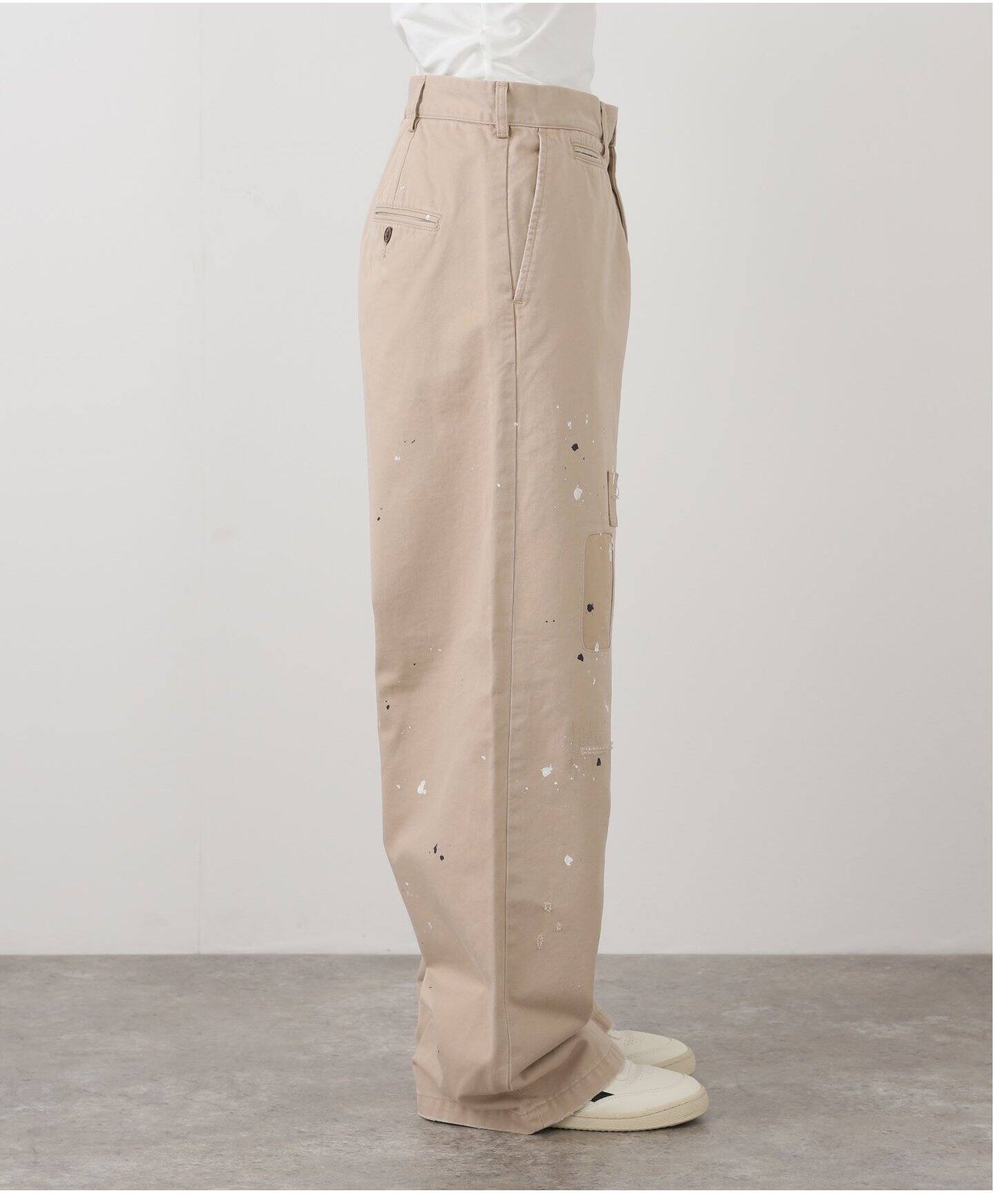 リペア+ペイントチノパンツ（スラックス）｜FRAMeWORK（フレームワーク