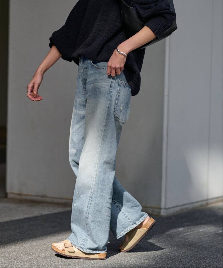 ≪追加・ベストセラー≫デニムストレートパンツ（デニムパンツ 