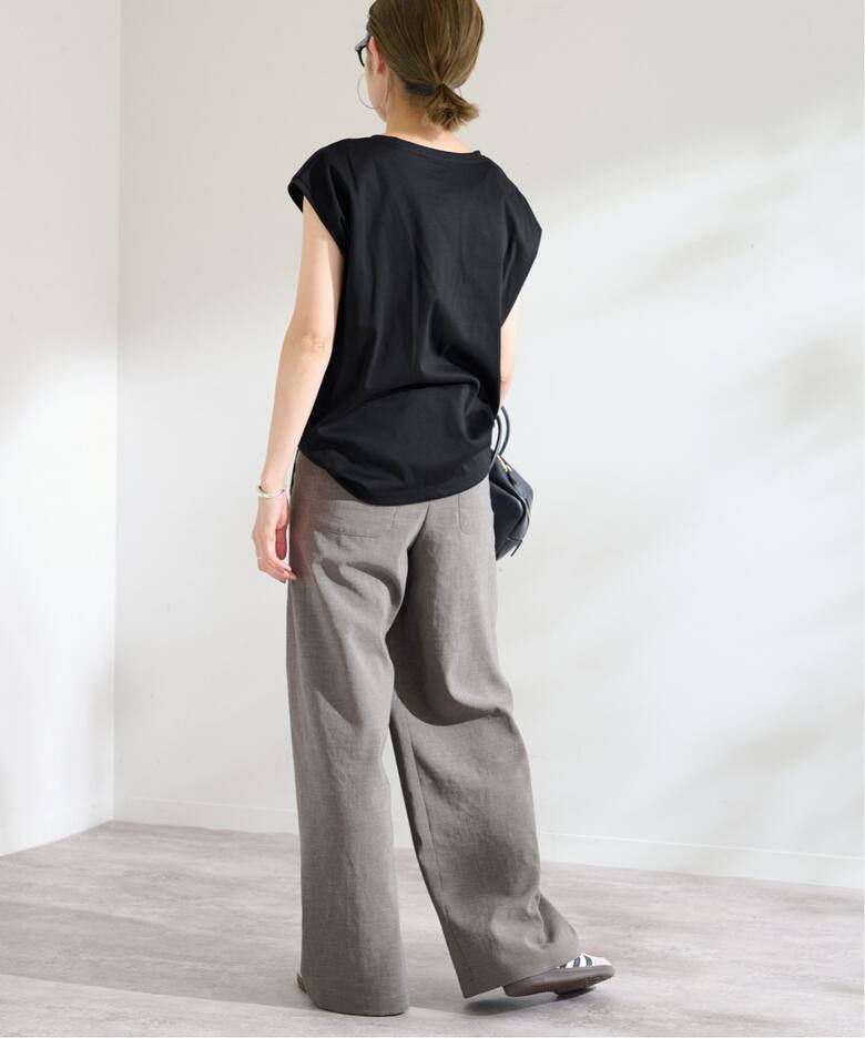 追加》撥水強撚ポリエステルラップワイドパンツ（その他パンツ  