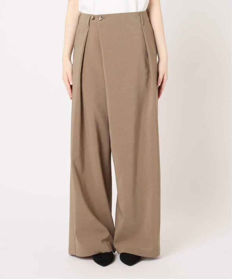 追加》撥水強撚ポリエステルラップワイドパンツ（その他パンツ  