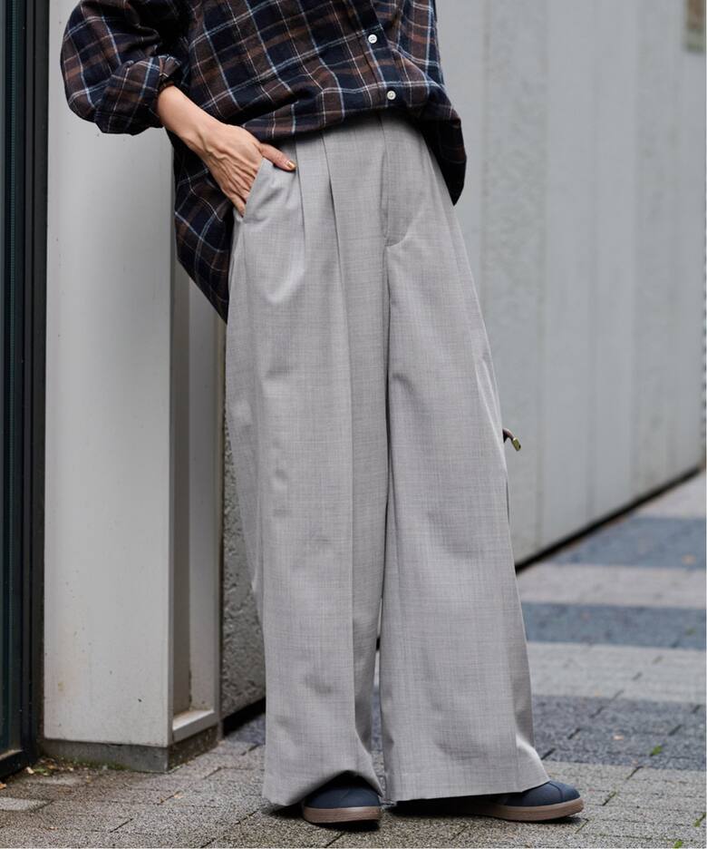 ≪追加≫ウォッシャブルTWタックワイドパンツ2（スラックス  