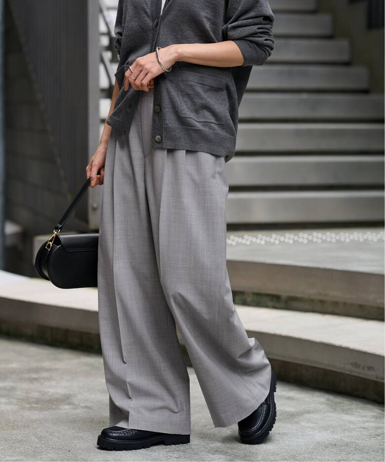 ≪追加≫ウォッシャブルTWタックワイドパンツ3（スラックス  