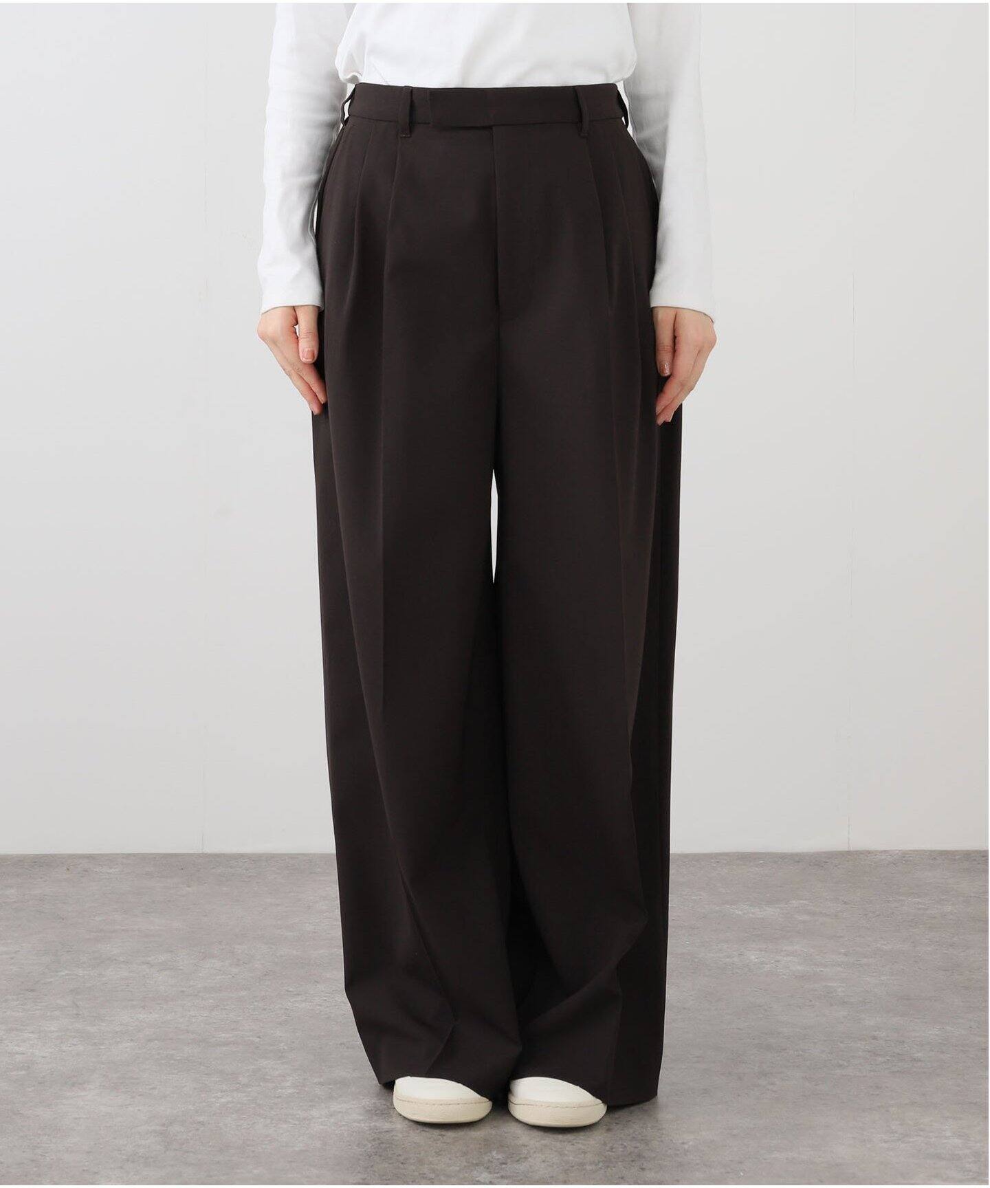 ≪追加≫ウォッシャブルTWタックワイドパンツ4（スラックス 