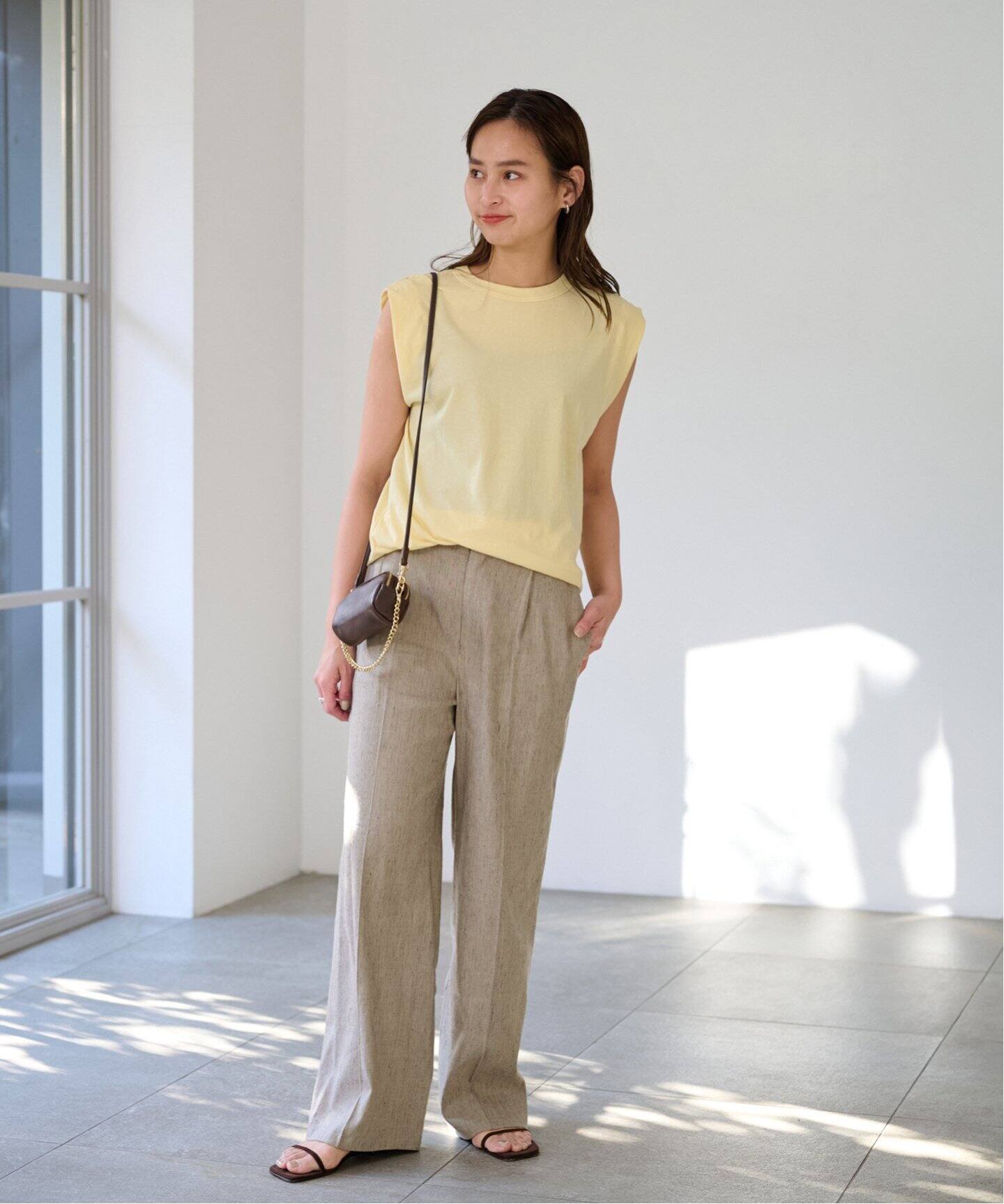 ≪追加≫リネンレーヨンMIXストレートパンツ（その他パンツ  