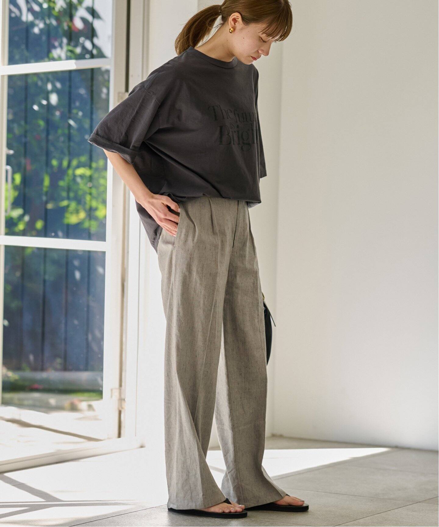 ≪追加≫リネンレーヨンMIXストレートパンツ（その他パンツ  