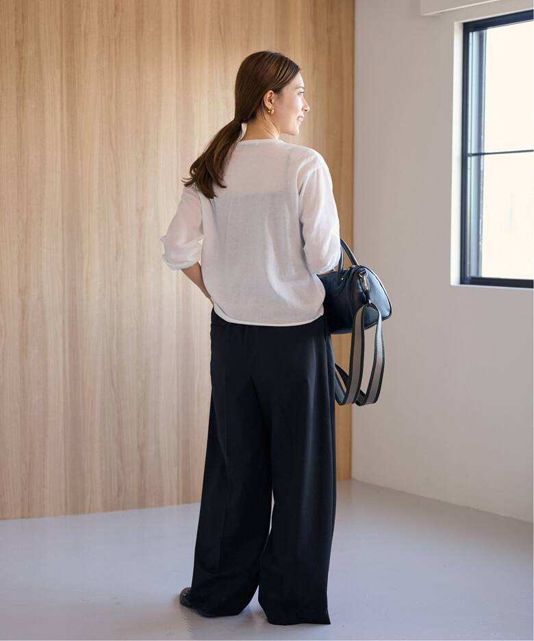 ≪追加≫ウォッシャブルTWタックワイドパンツ（スラックス  