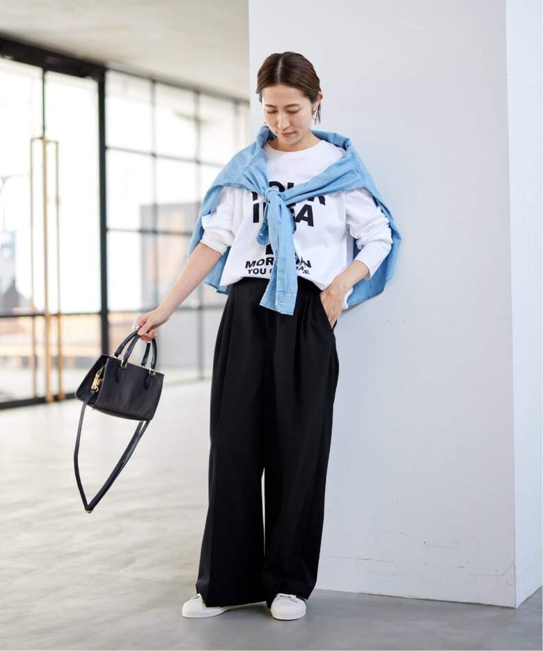 ≪追加≫ウォッシャブルTWタックワイドパンツ（スラックス  