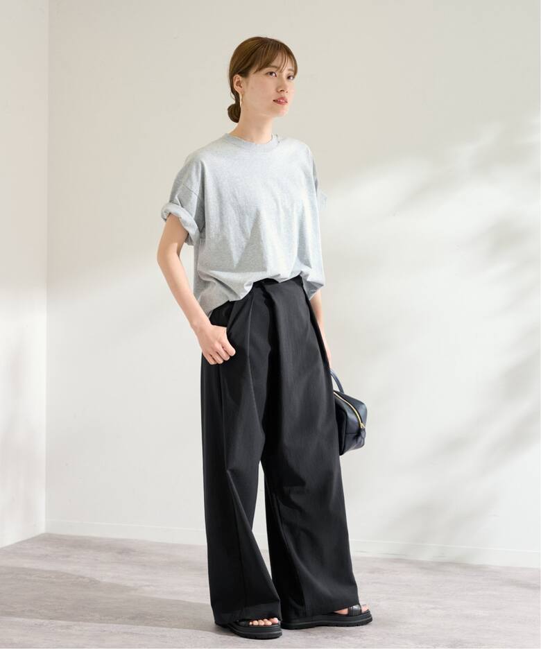 撥水リサイクルPeラップワイドパンツ（スラックス）｜FRAMeWORK  