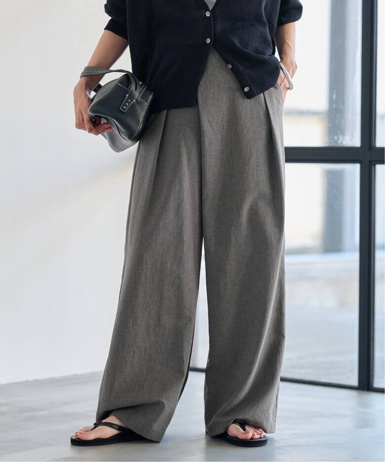 撥水リサイクルPeラップワイドパンツ（スラックス）｜FRAMeWORK  