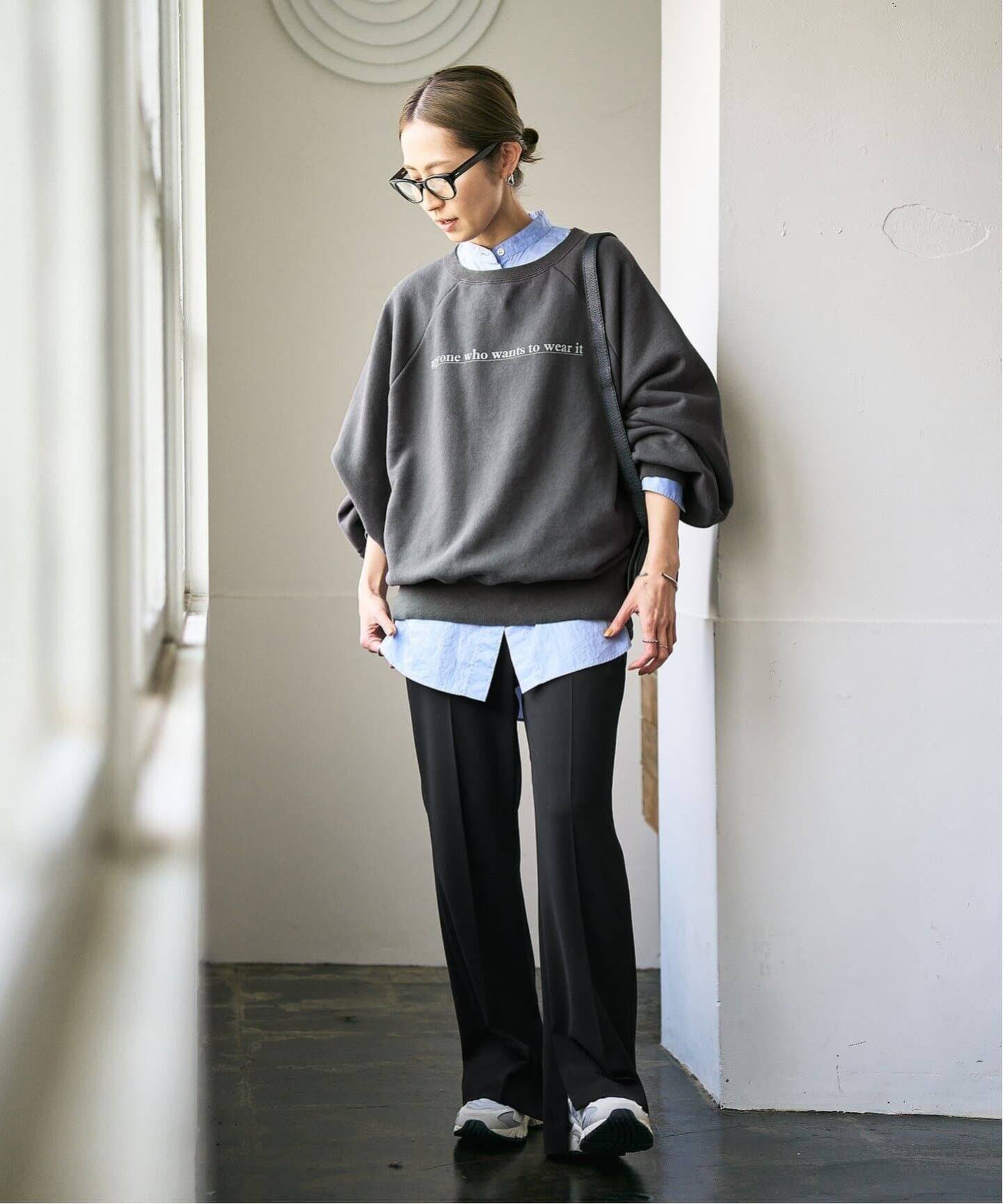 ま*た様 FRAMeWORK ≪追加≫ダブルクロススリットパンツ5 ネイビー　3 ま*た様 FRAMeWORK ≪追加≫ダブルクロススリットパンツ5