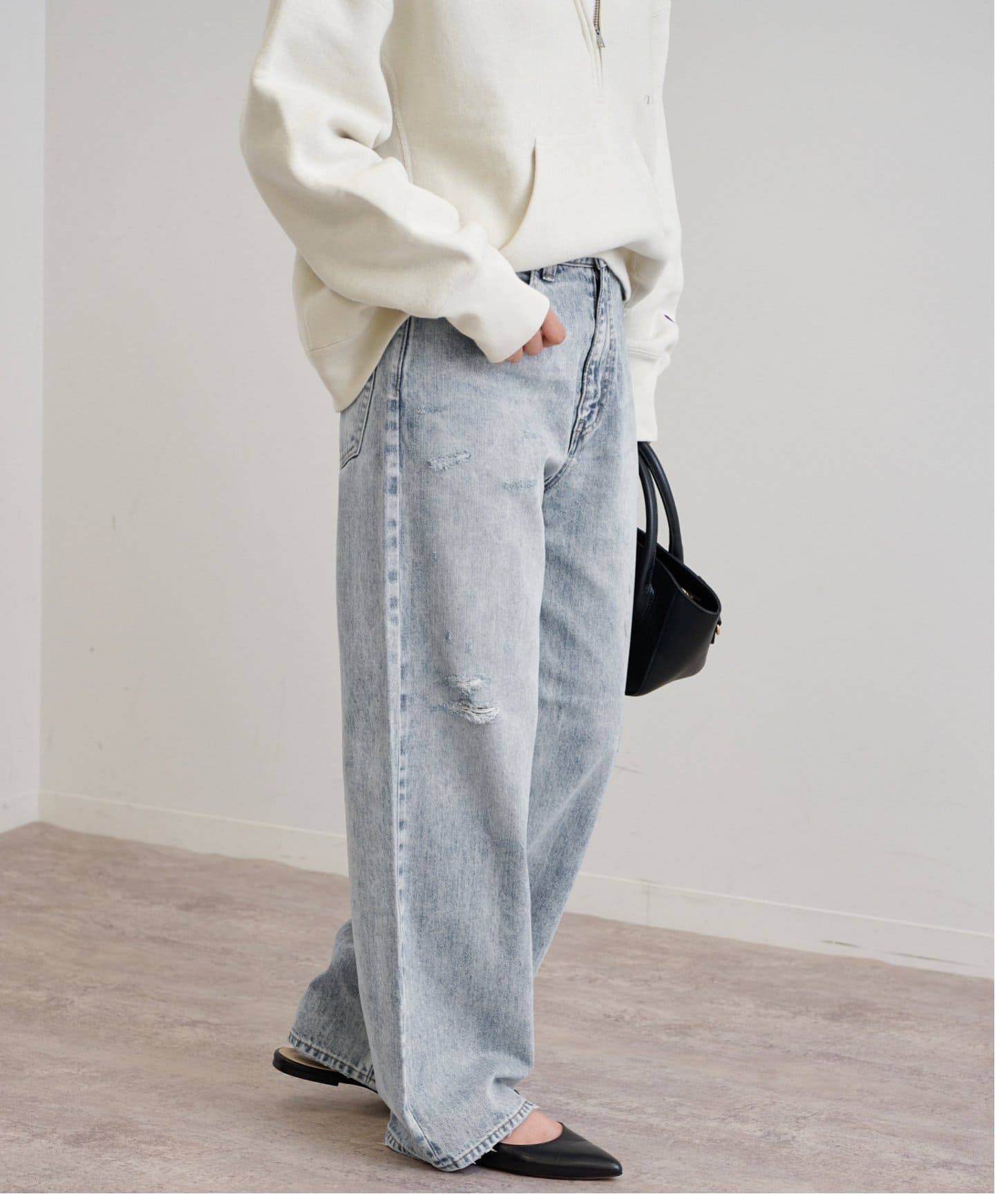 DENIM DELIGHT/デニムデライト セルヴィッチデニムワイドジーンズ