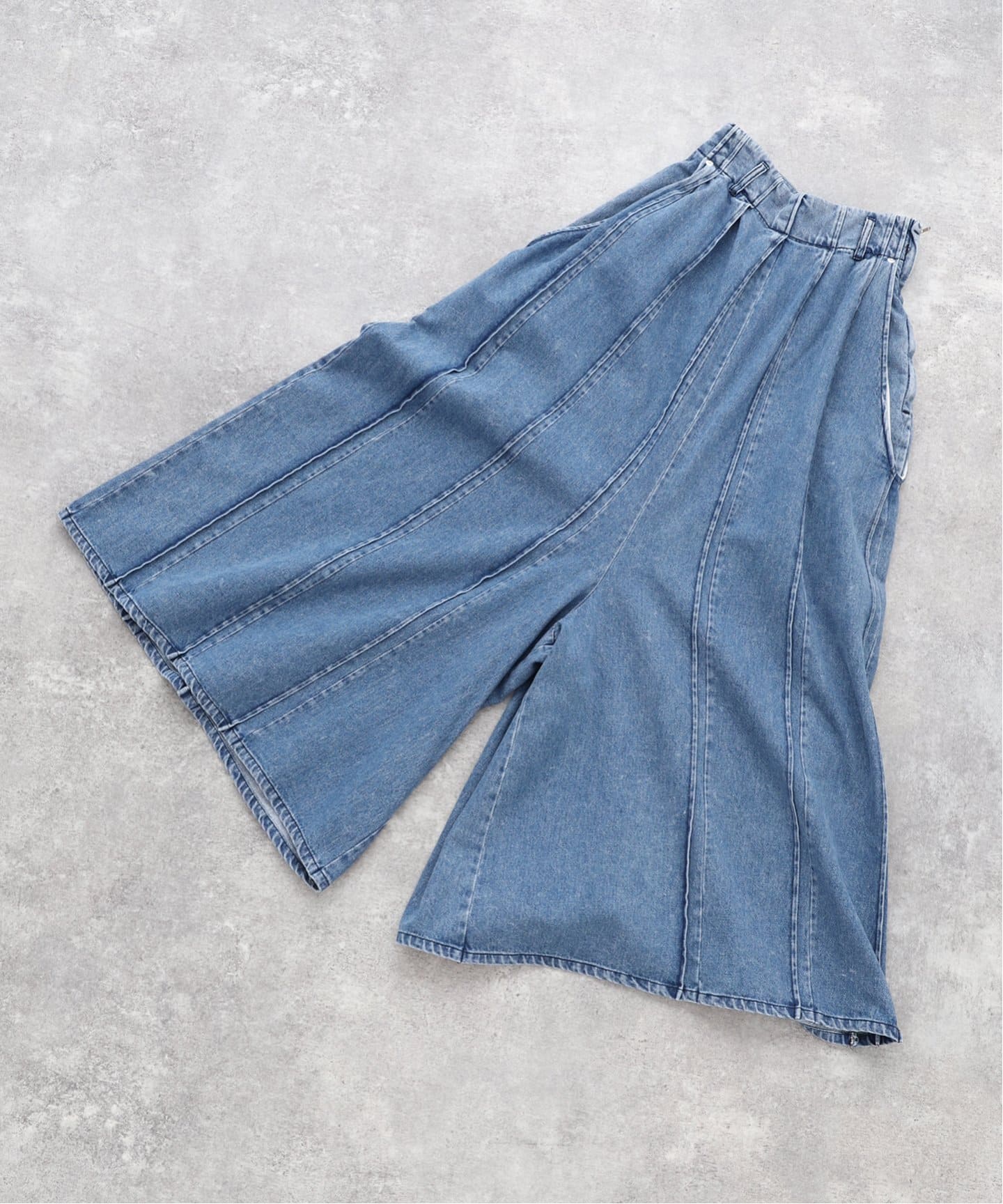 TANAKA/タナカ】PLEATED SKIRT PANTS：デニムパンツ（デニム