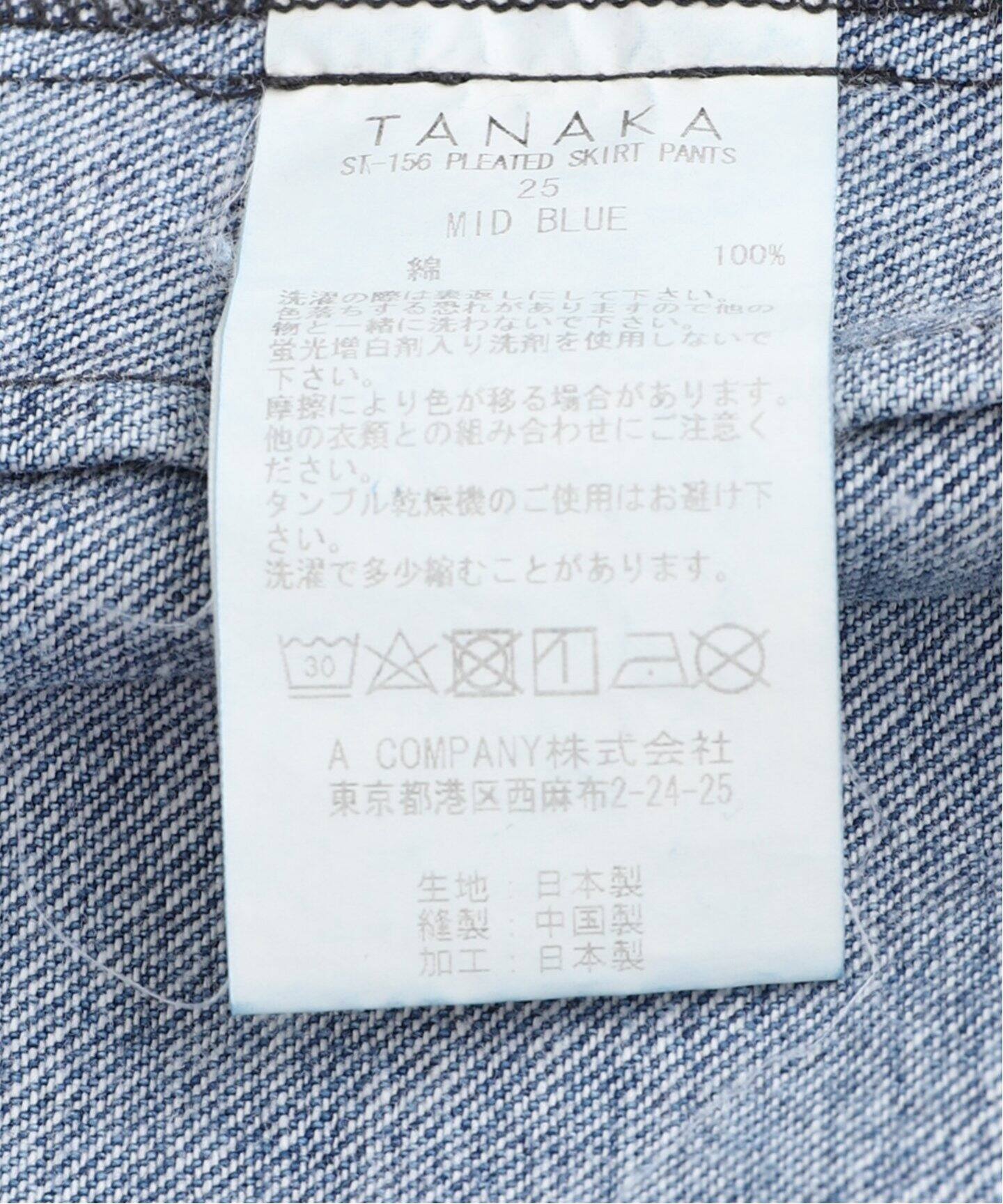 TANAKA/タナカ】PLEATED SKIRT PANTS：デニムパンツ（デニムパンツ