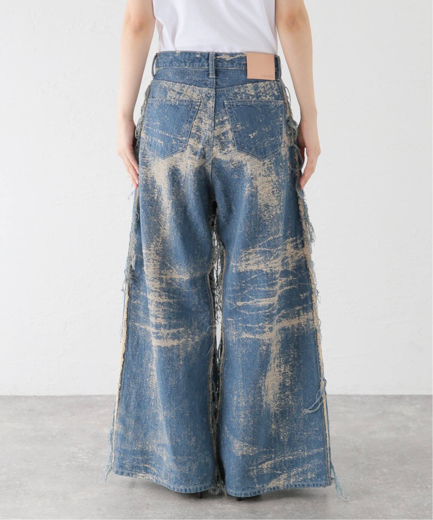 TAAKK/ターク】WIDE DENIM PANTS：デニムパンツ（デニムパンツ 