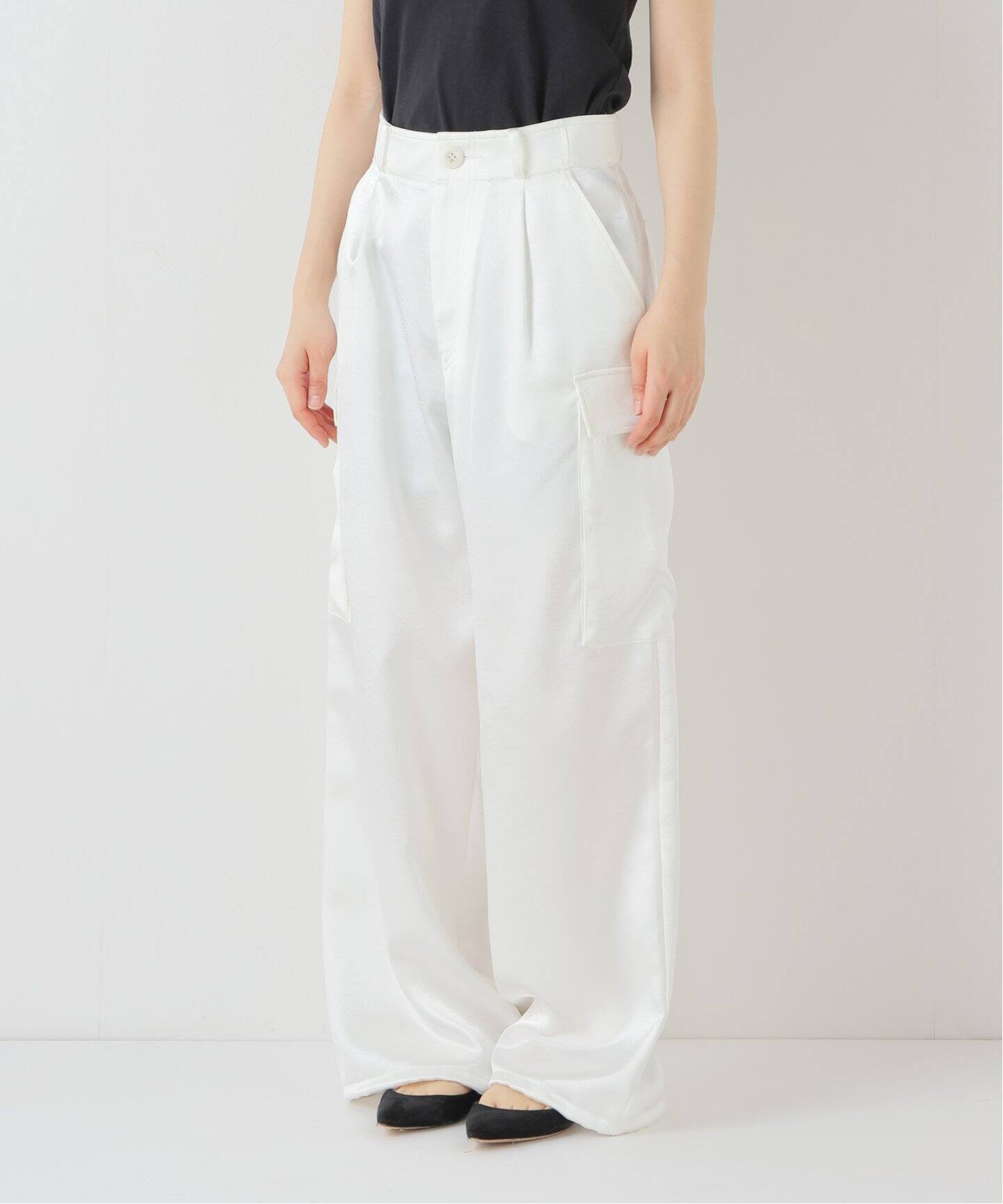 クレーターサテンカーゴパンツ（スラックス）｜NOBLE（ノーブル）の  