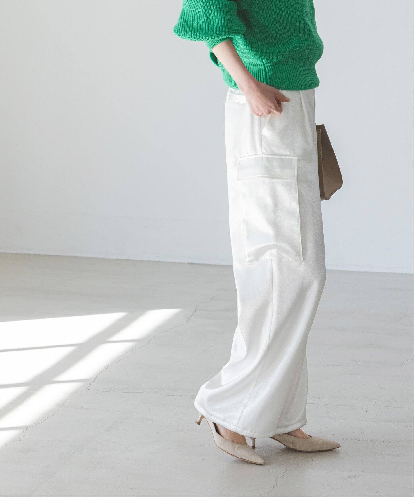 クレーターサテンカーゴパンツ（スラックス）｜NOBLE（ノーブル）の  