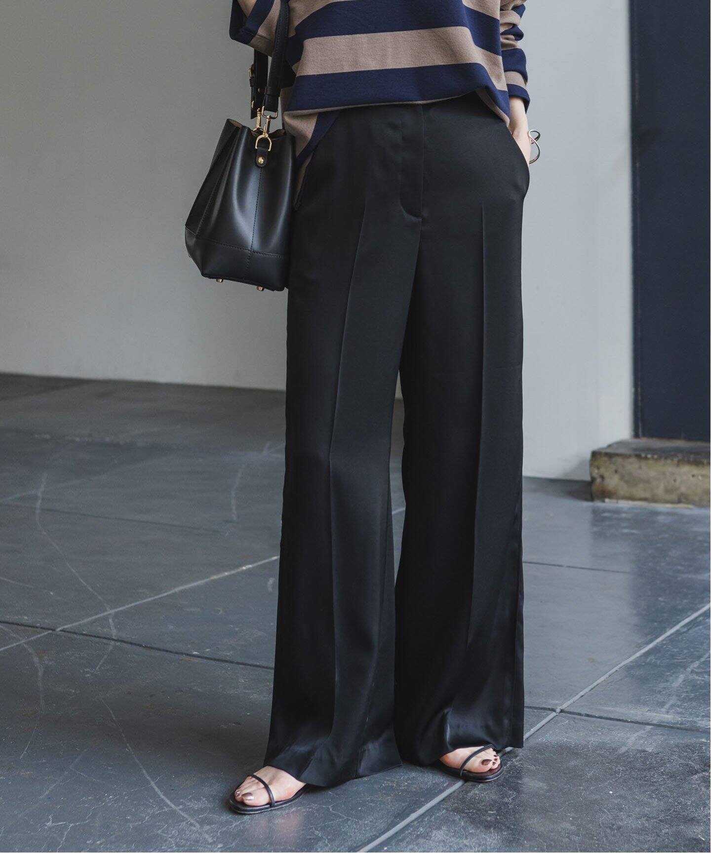 追加》ルナサテンコンフォートパンツ（スラックス）｜NOBLE（ノーブル