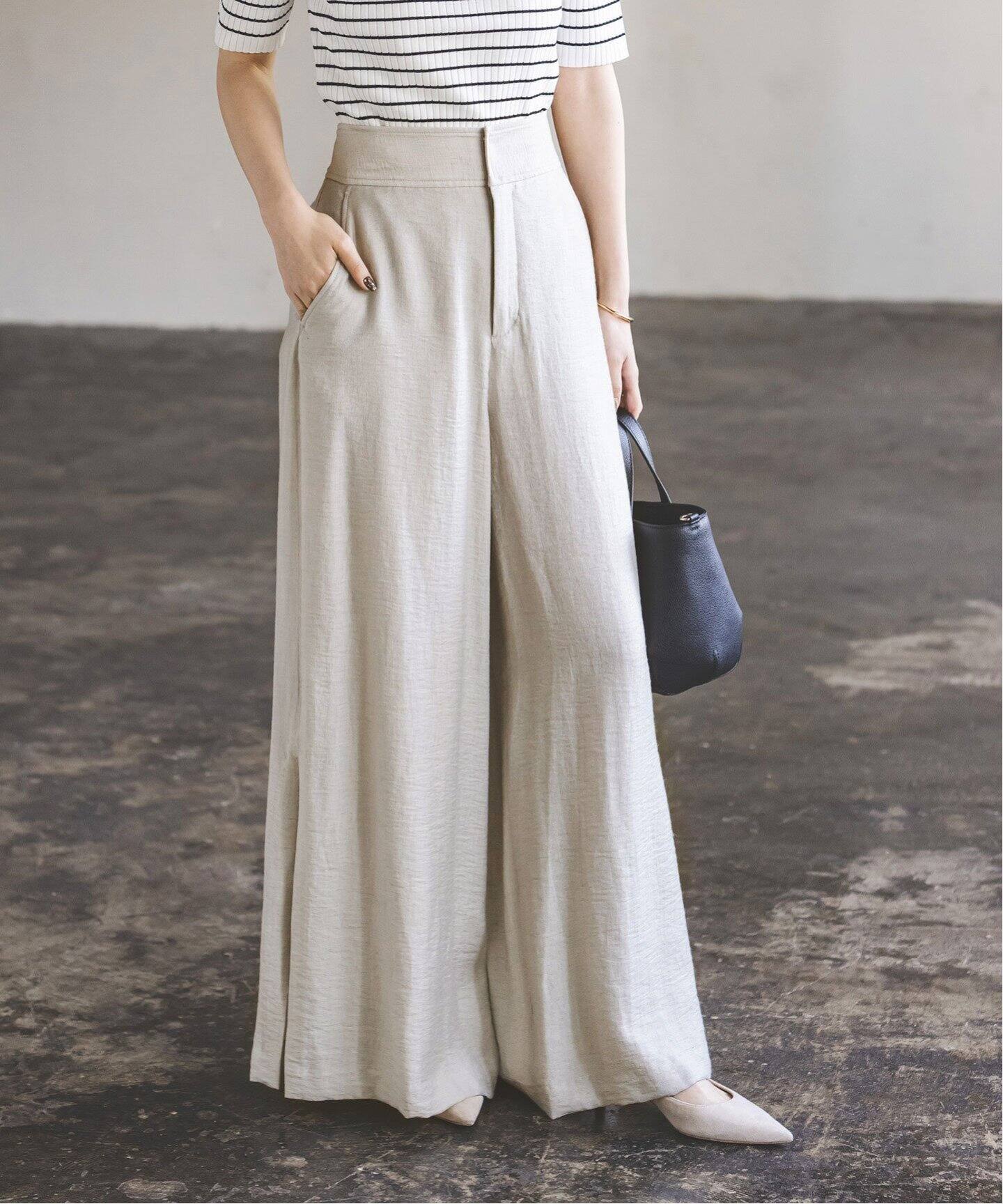 追加》ファジーリネンサスペンダー2wayパンツ 2（スラックス）｜NOBLE  