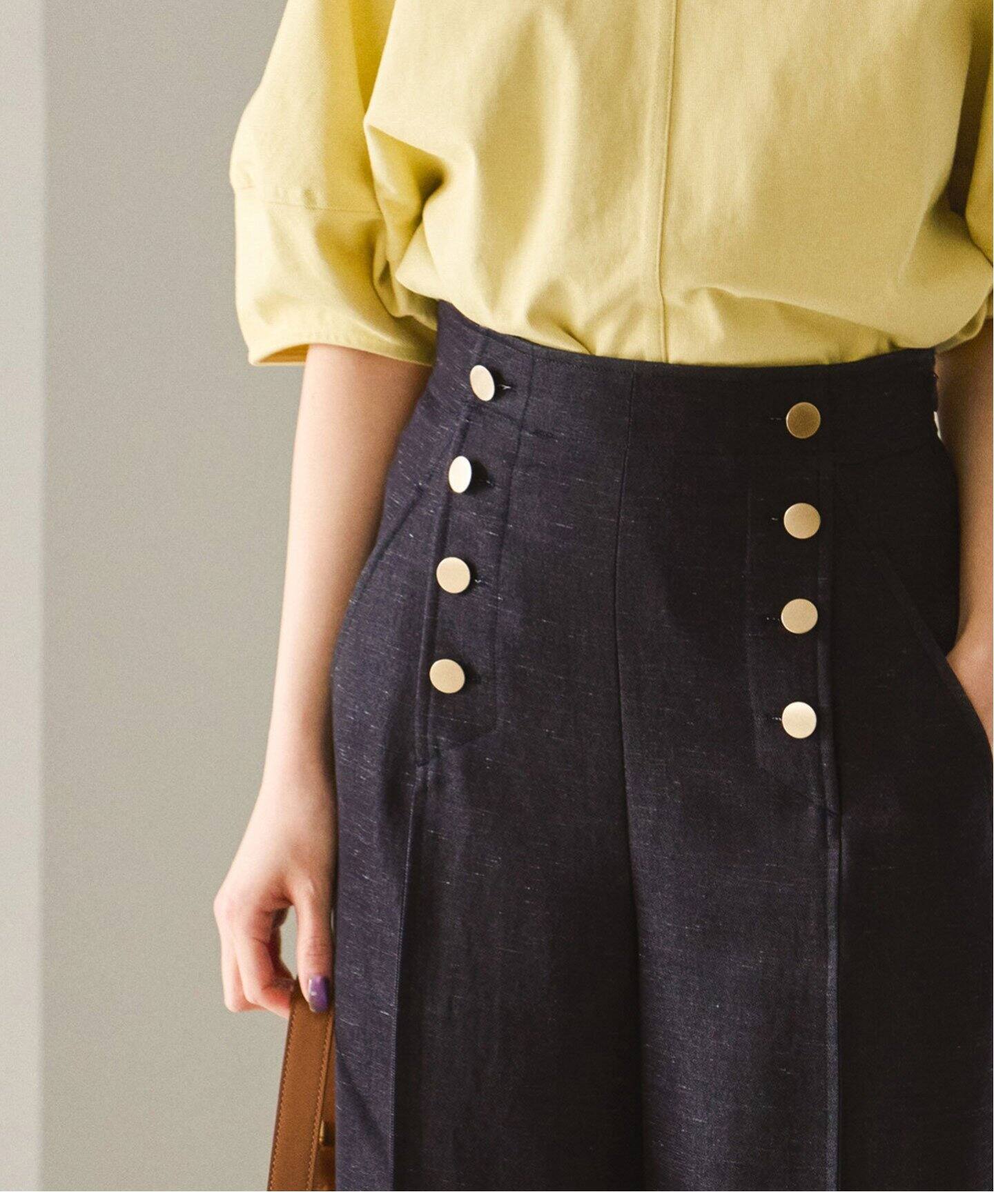 追加》マリンディテールワイドパンツ（スラックス）｜NOBLE（ノーブル  